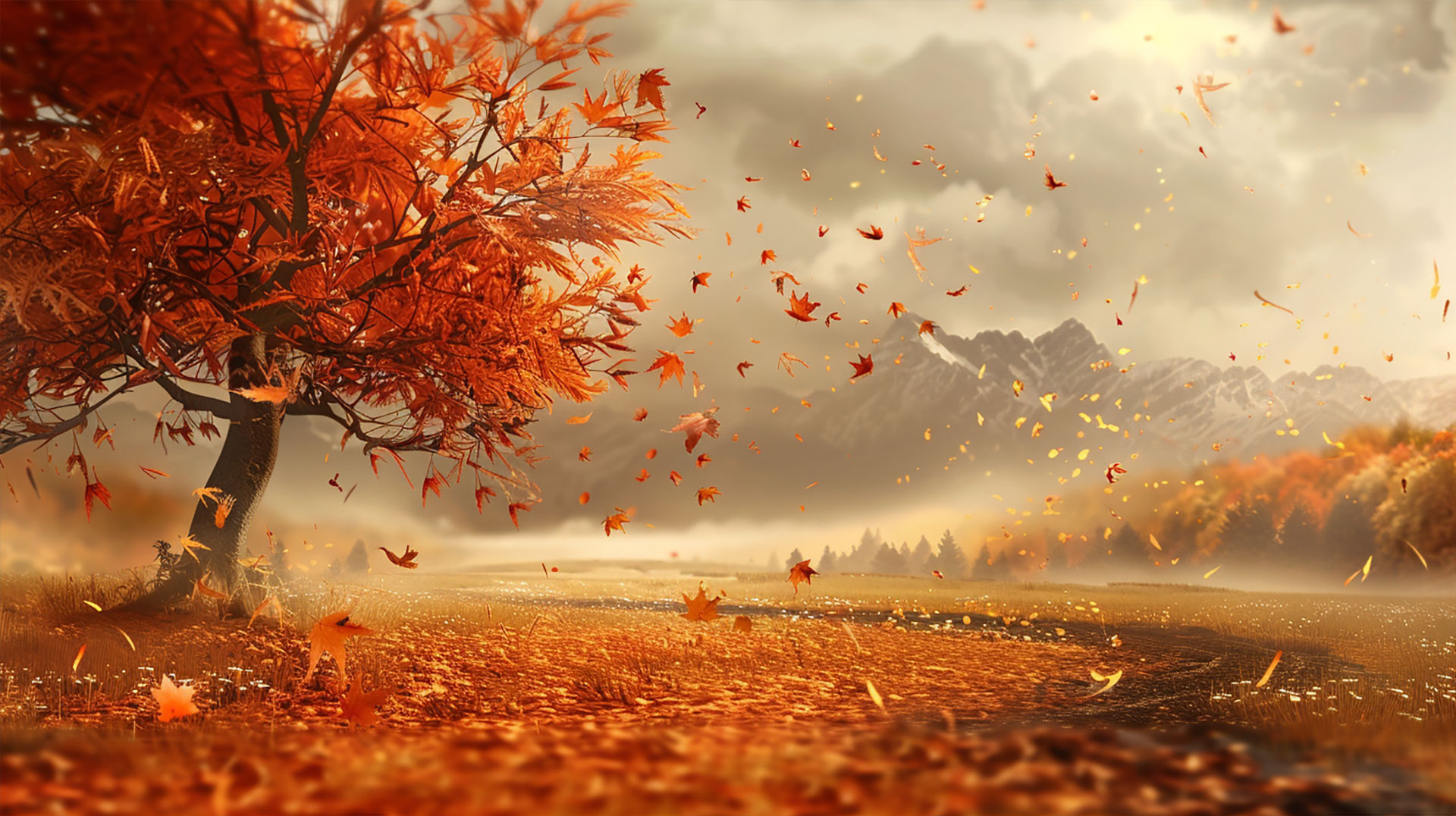 AI free late summer desktop wallpaper