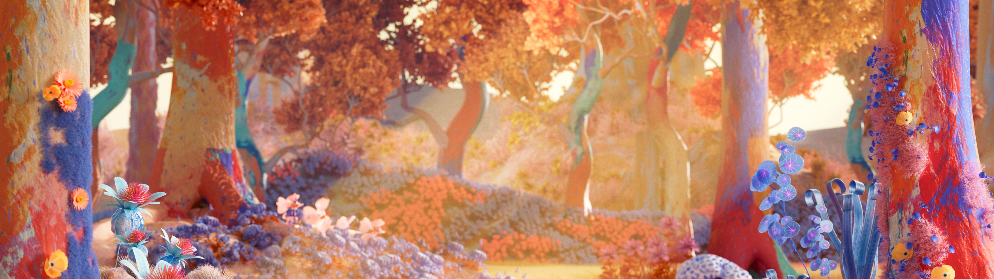 Autumn Forest Wallpaper 4K, Digital Art