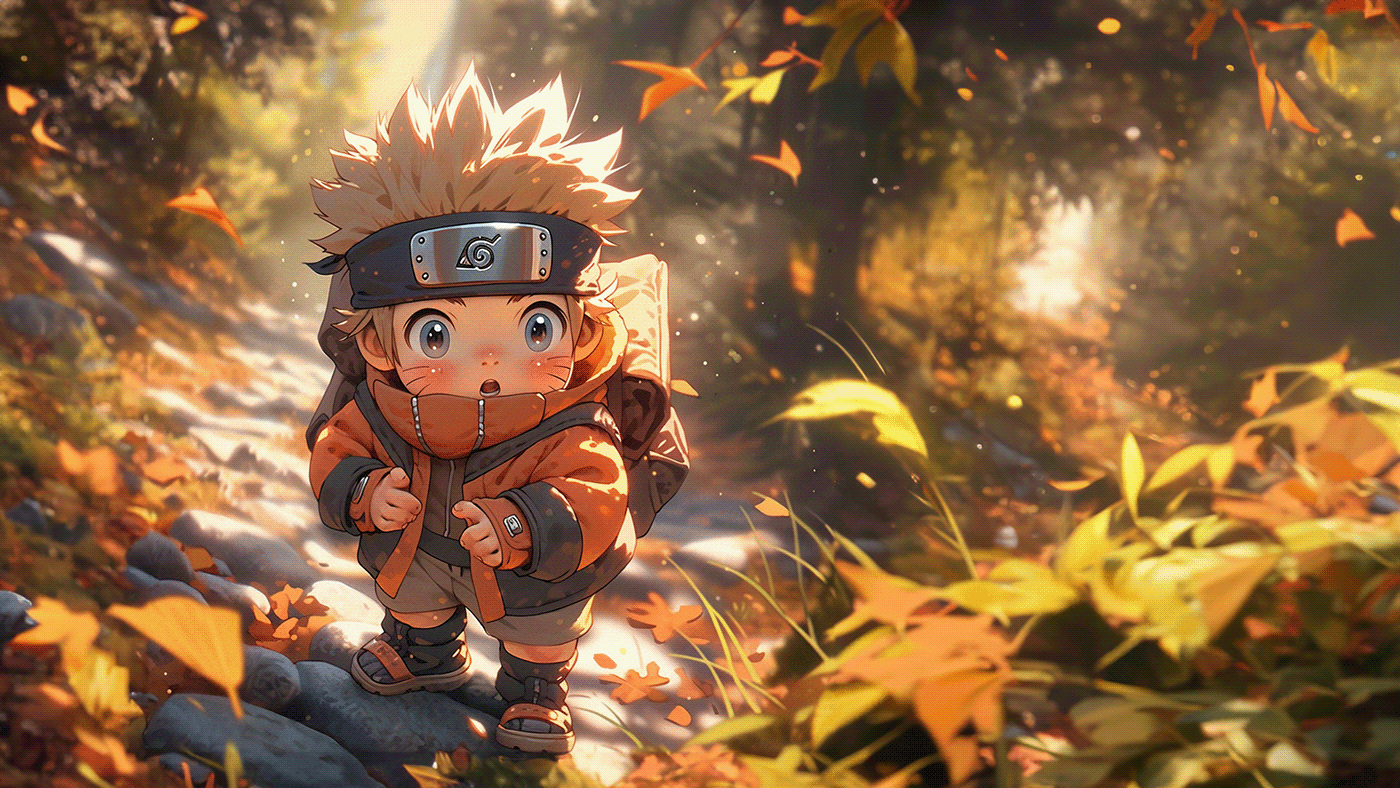Naruto Autumn Wallpaper with Psd + AI