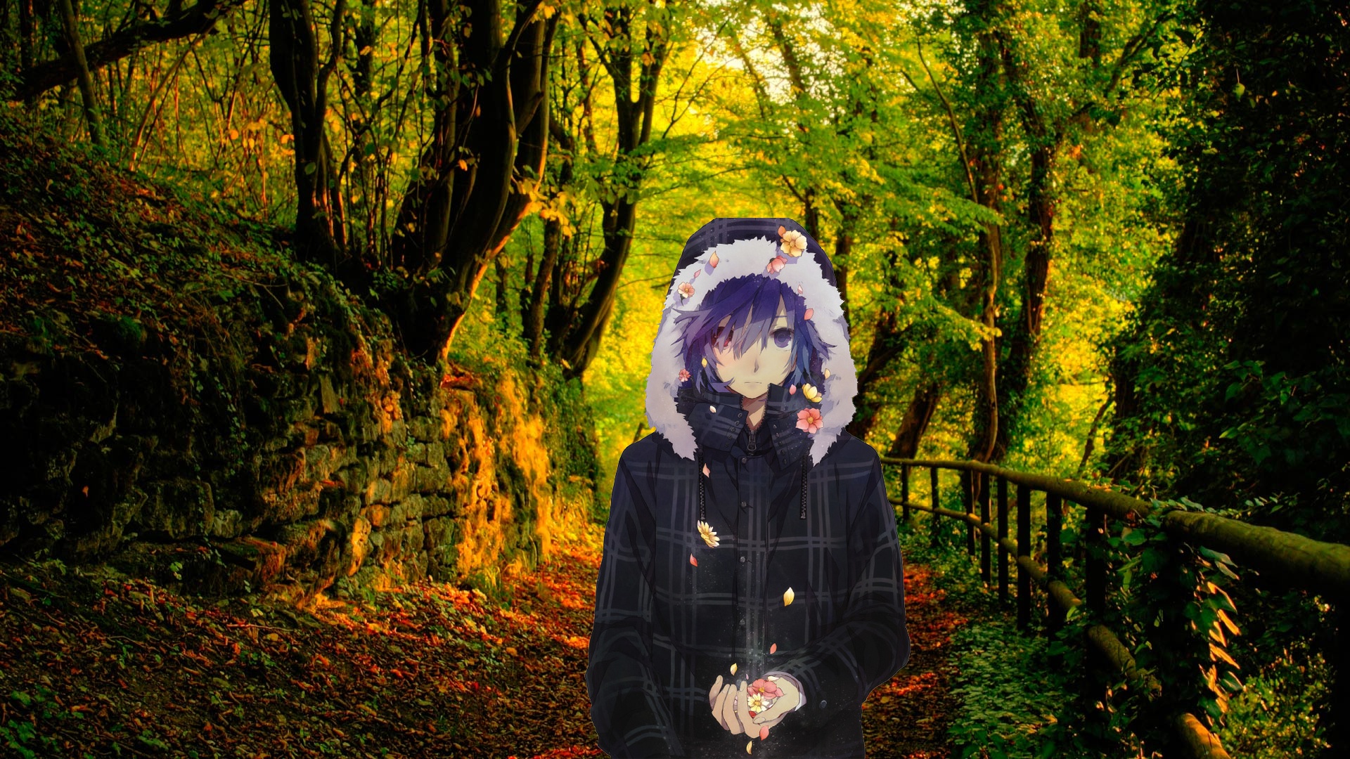 Wallpaper Nature, guy, anime art