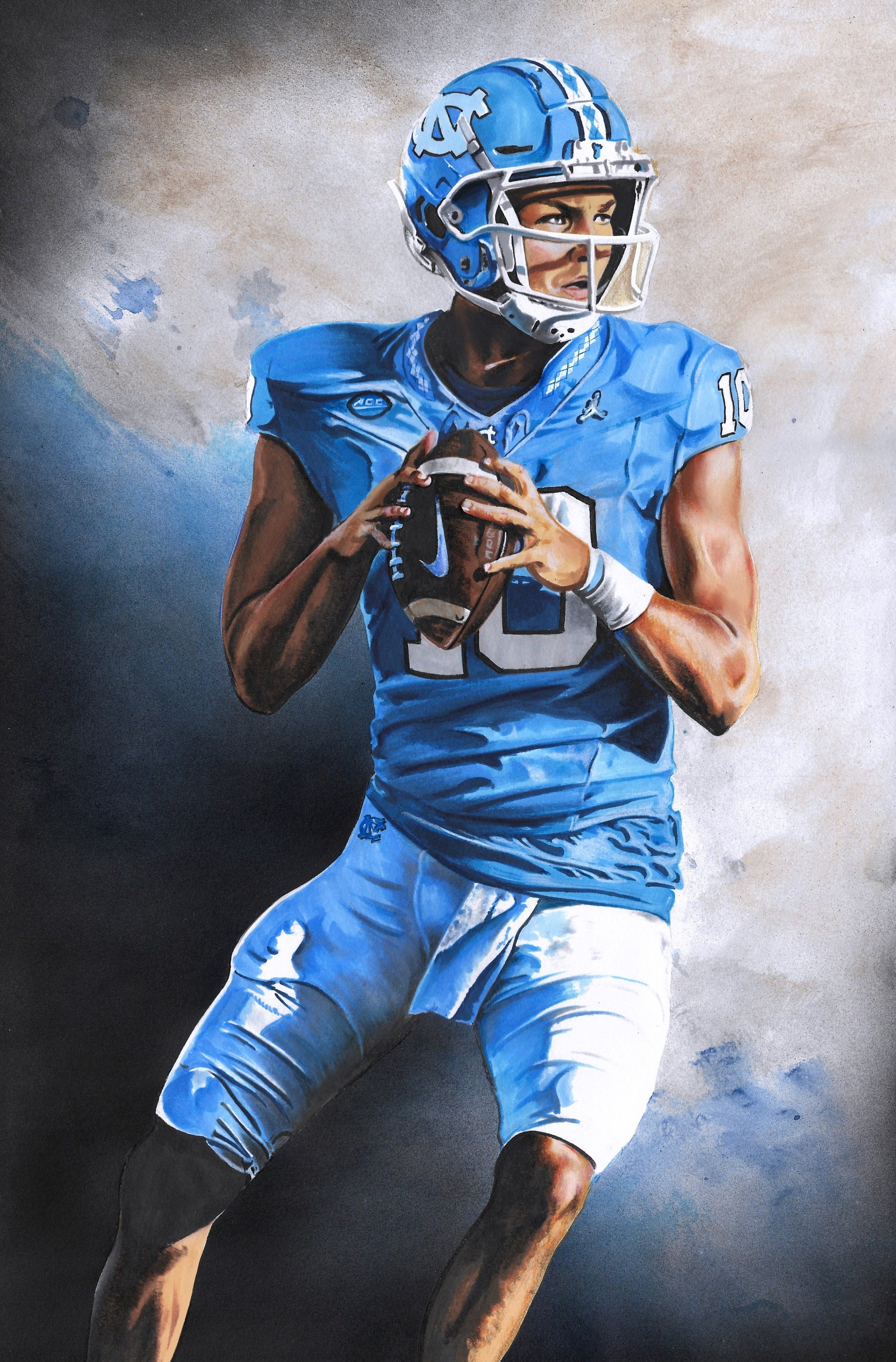 Drake Maye 11x17 Art Print