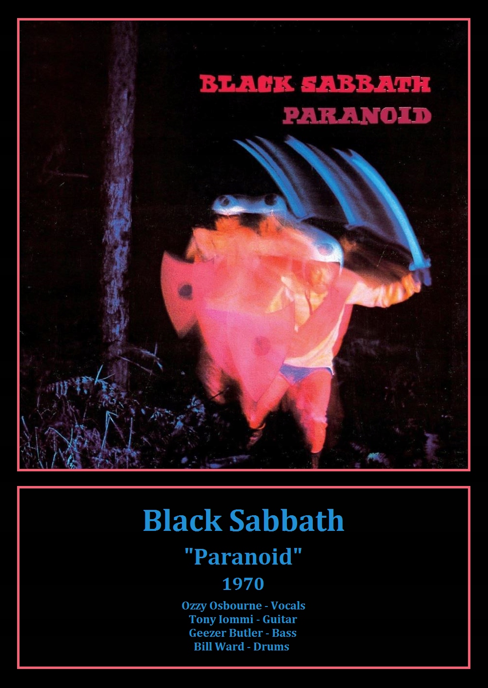 Plakat A3 Sabbath Paranoid 1970
