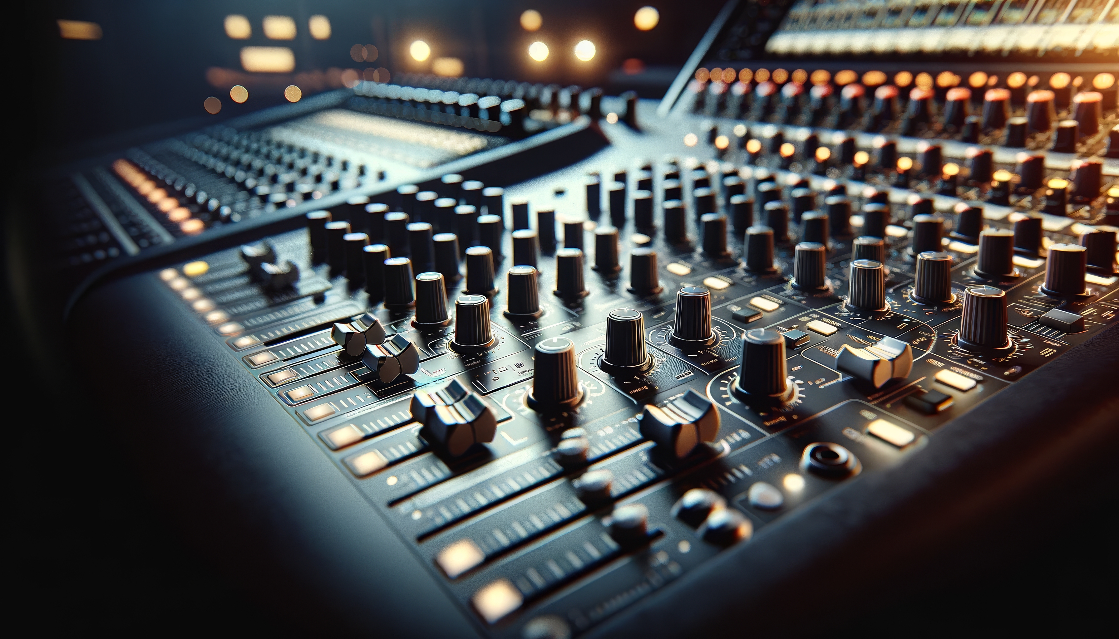 Professional Music Mixer Console HD Wallpaper