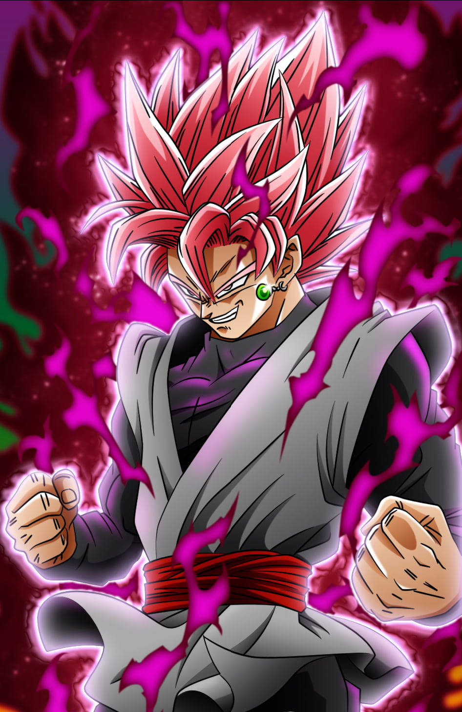 Goku Black PFP Purple Flame Wallpaper