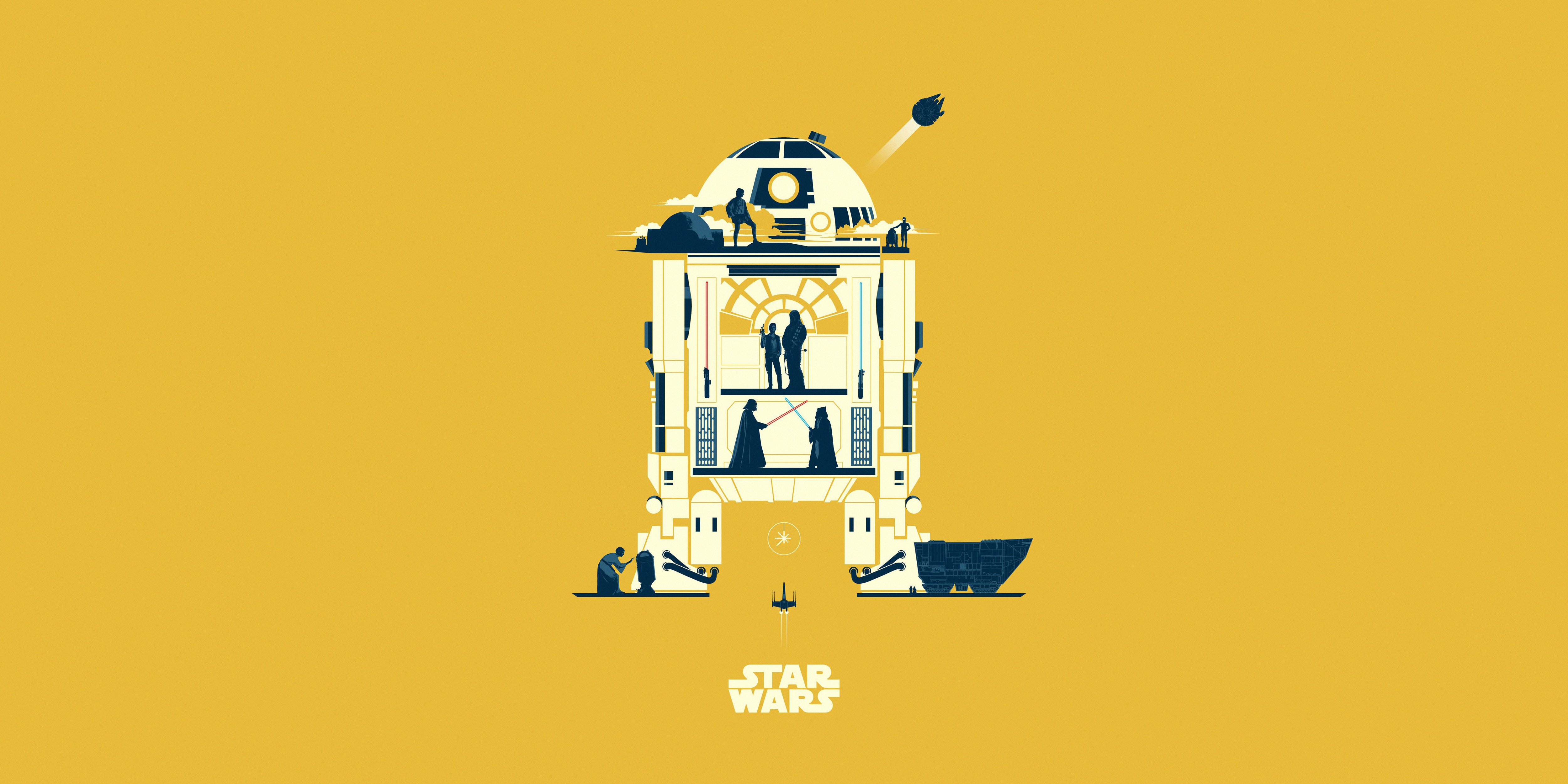 R2 D2 Minimalist Movie Star Wars