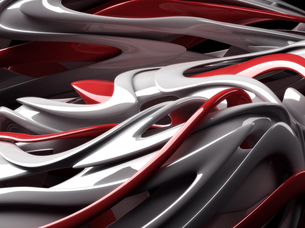 Cool Abstract Red Silver Wallpaper