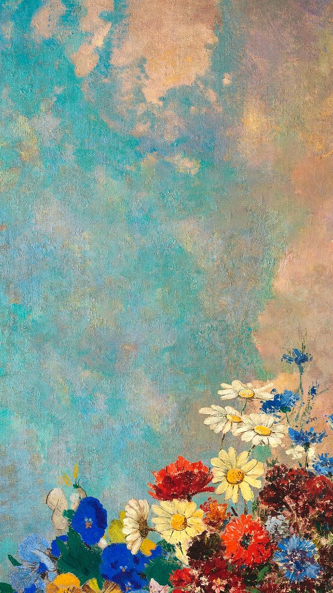floral wall textured background