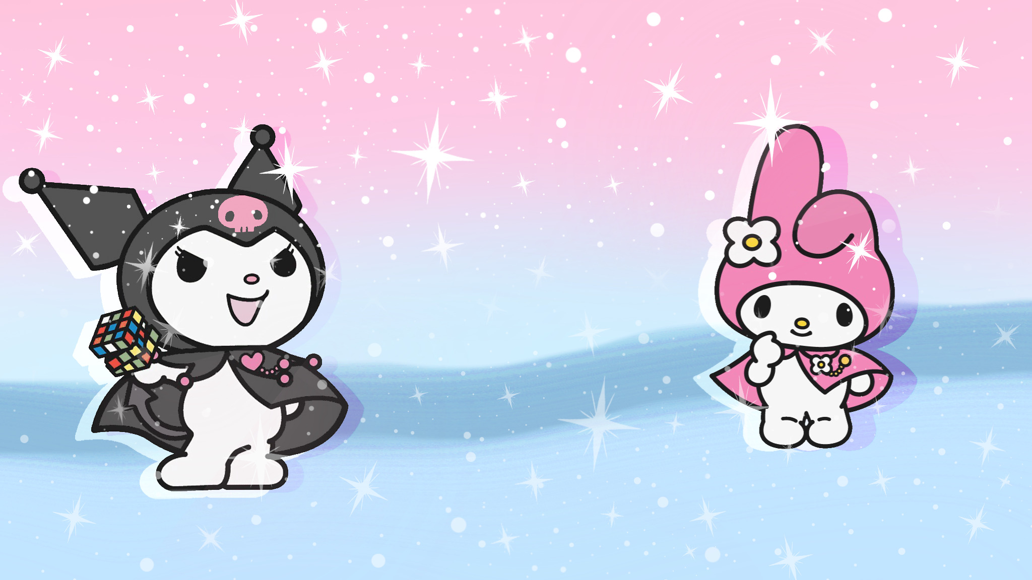 Download Kuromi & My Melody HD Wallpaper For Free!