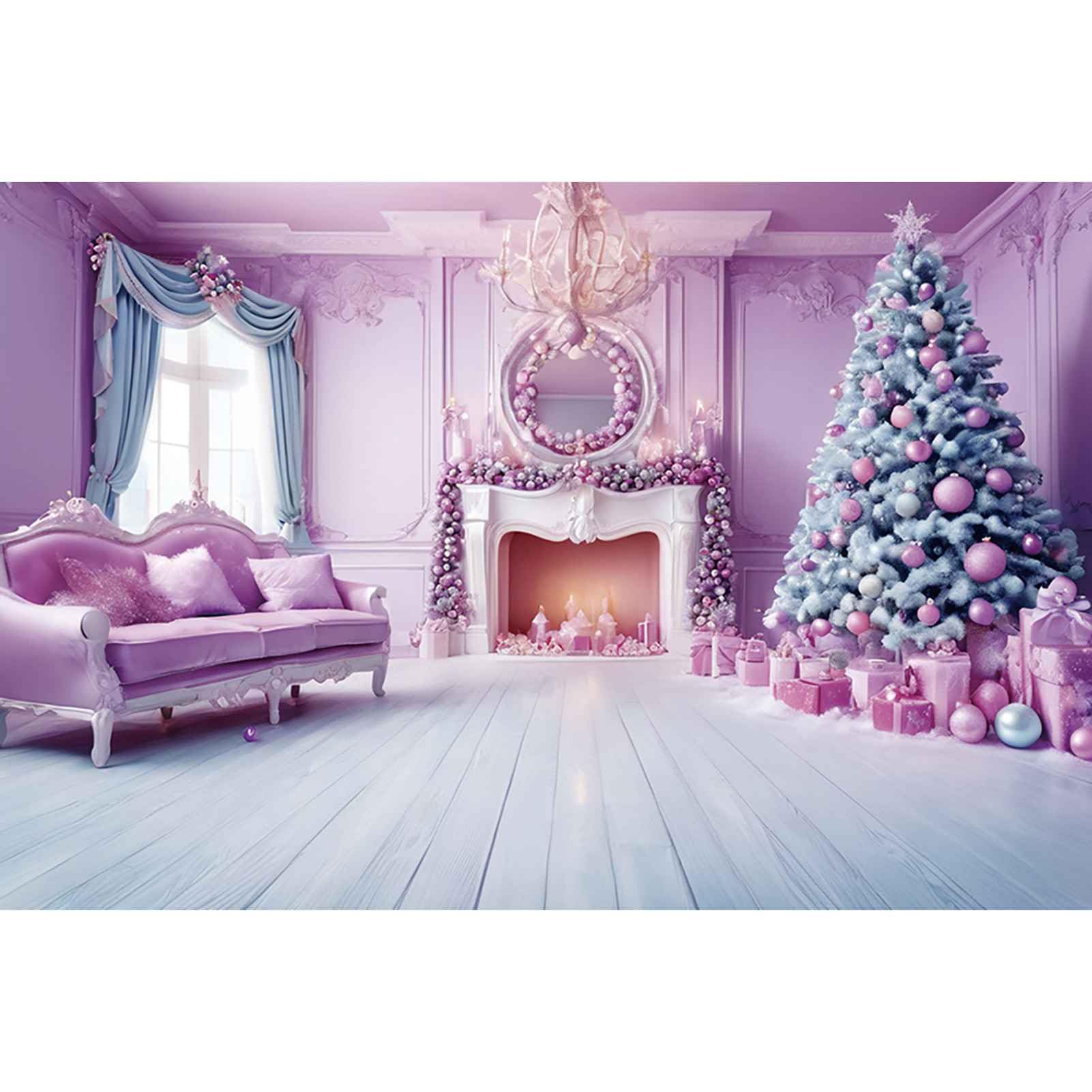 Wallpaper Backdrop Customized Fireplace