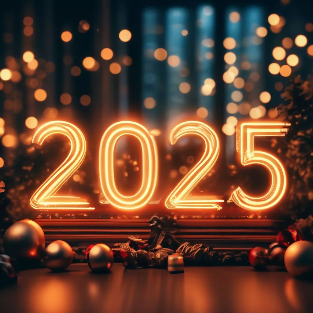 Write Happy New Year on the Christmas