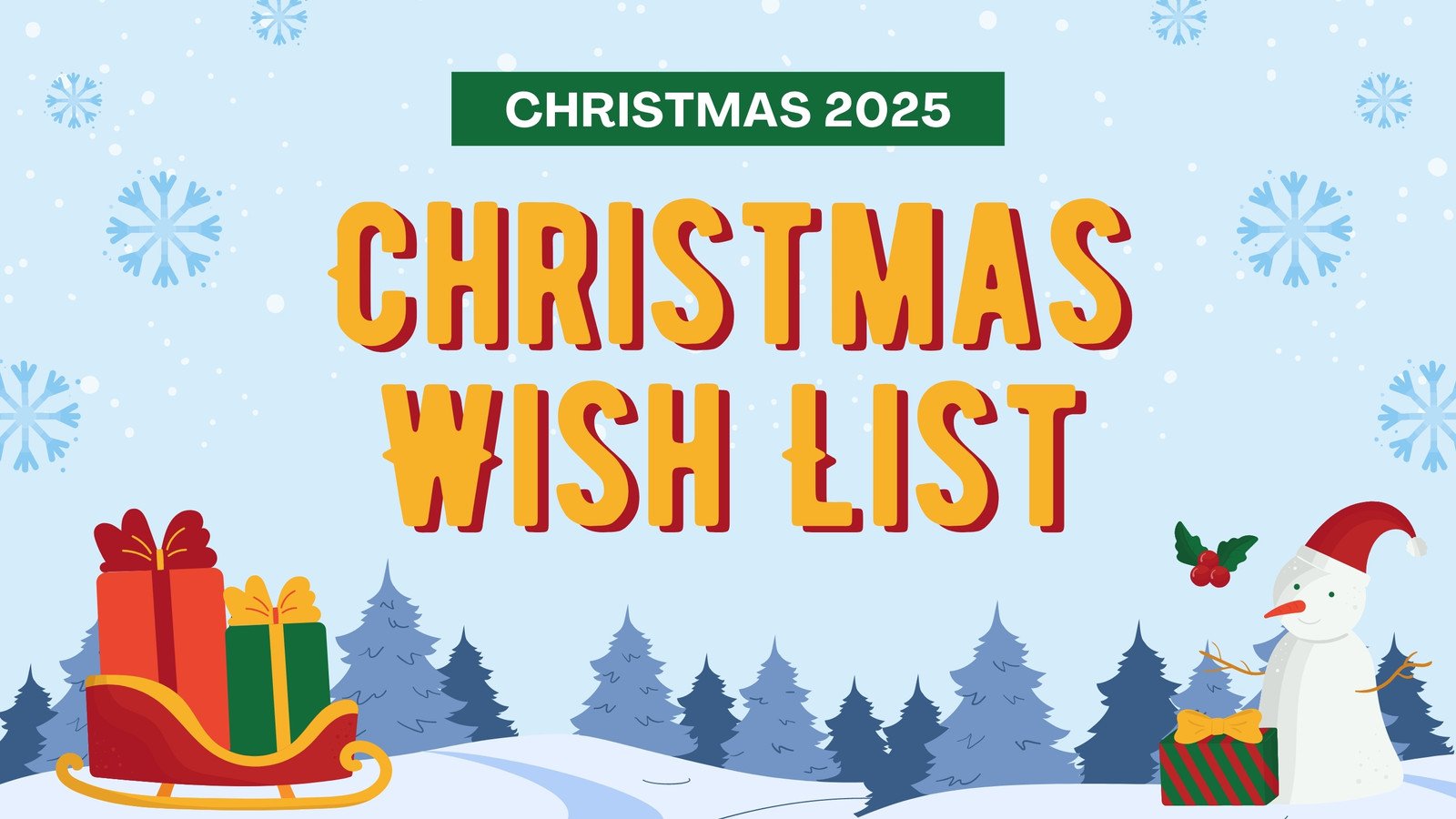 customizable christmas wishlist