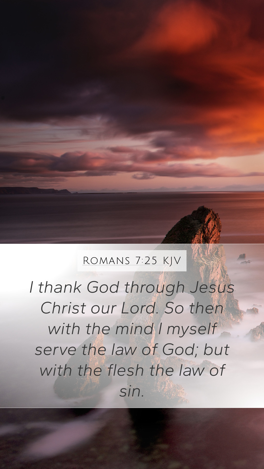 Romans 7:25 KJV Mobile Phone Wallpaper