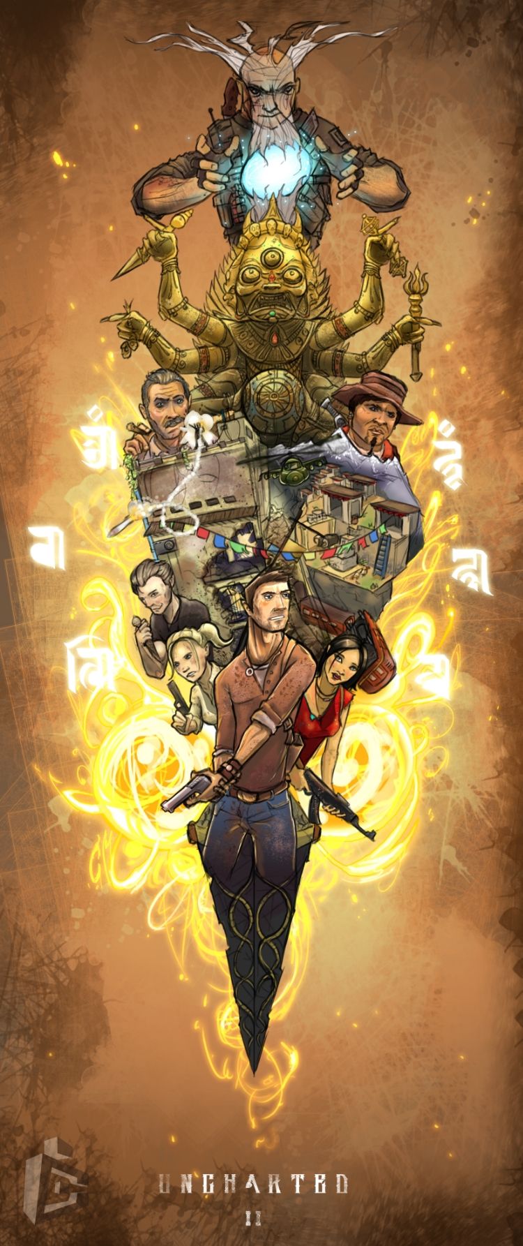 UNCHARTED 2: Journey to Shambala Art