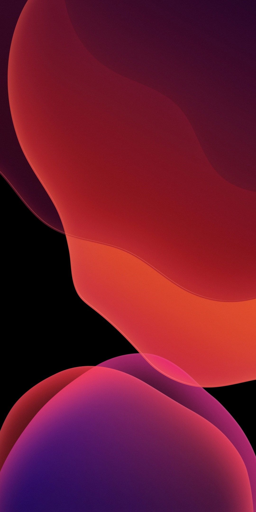 iOS 13 Wallpaper 4K, Black background