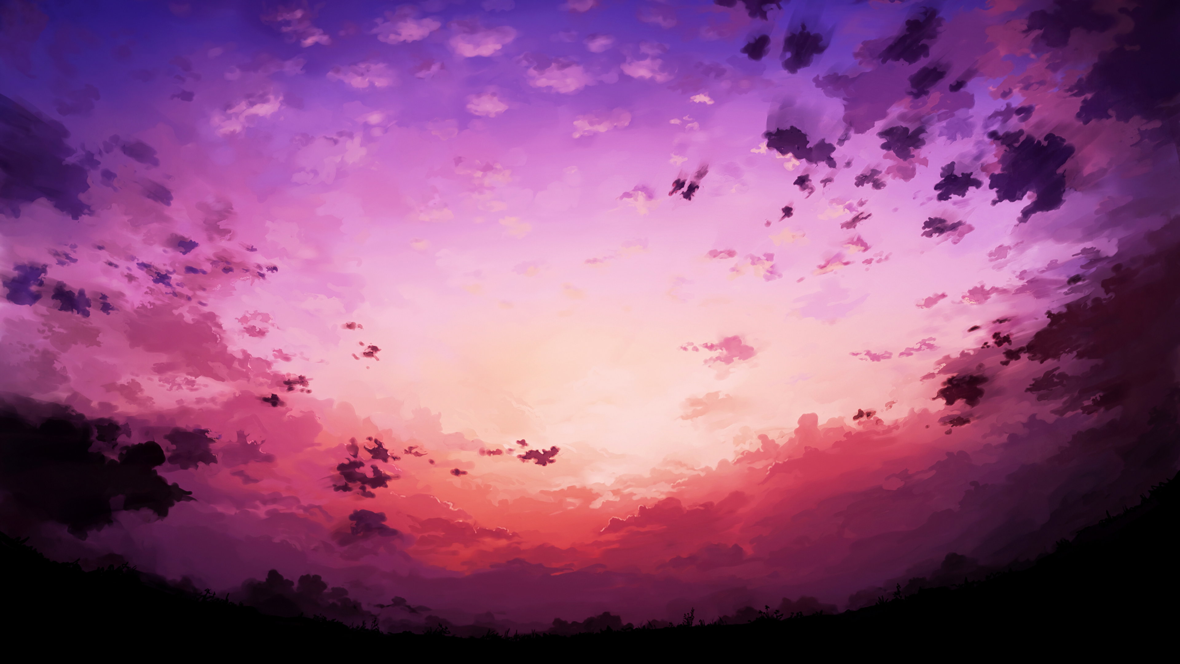 Pink Sky Horizon 4k 1440P