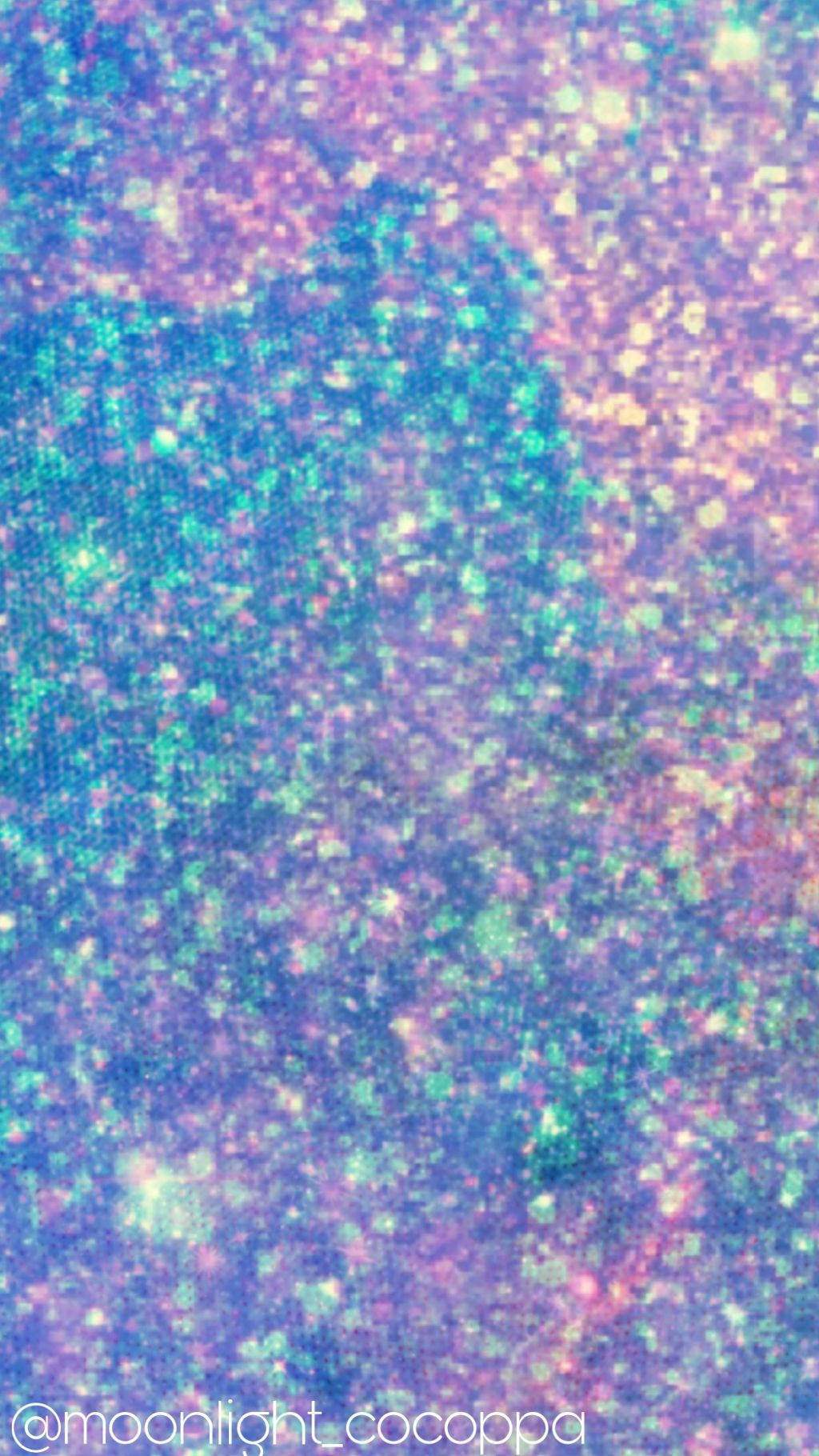 Blue Glitter Phone Wallpaper