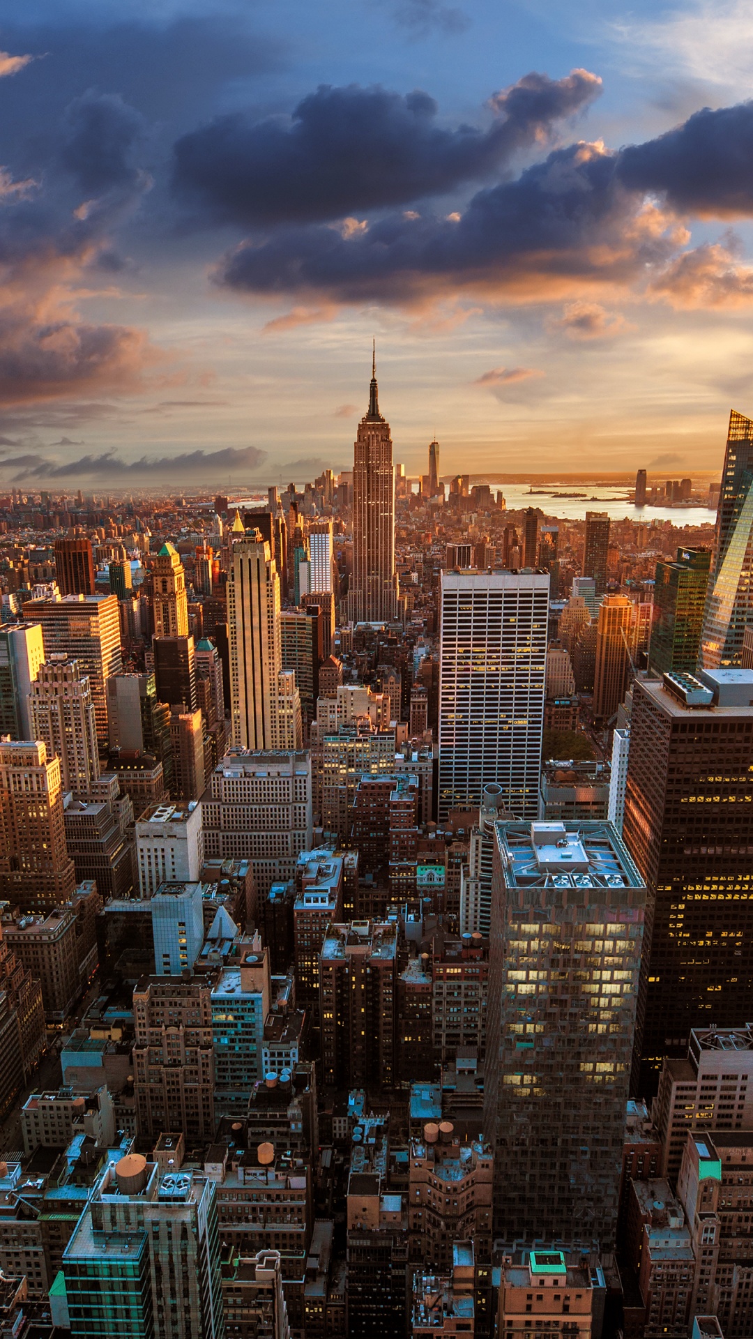 New York City Wallpaper 4K, Evening sky
