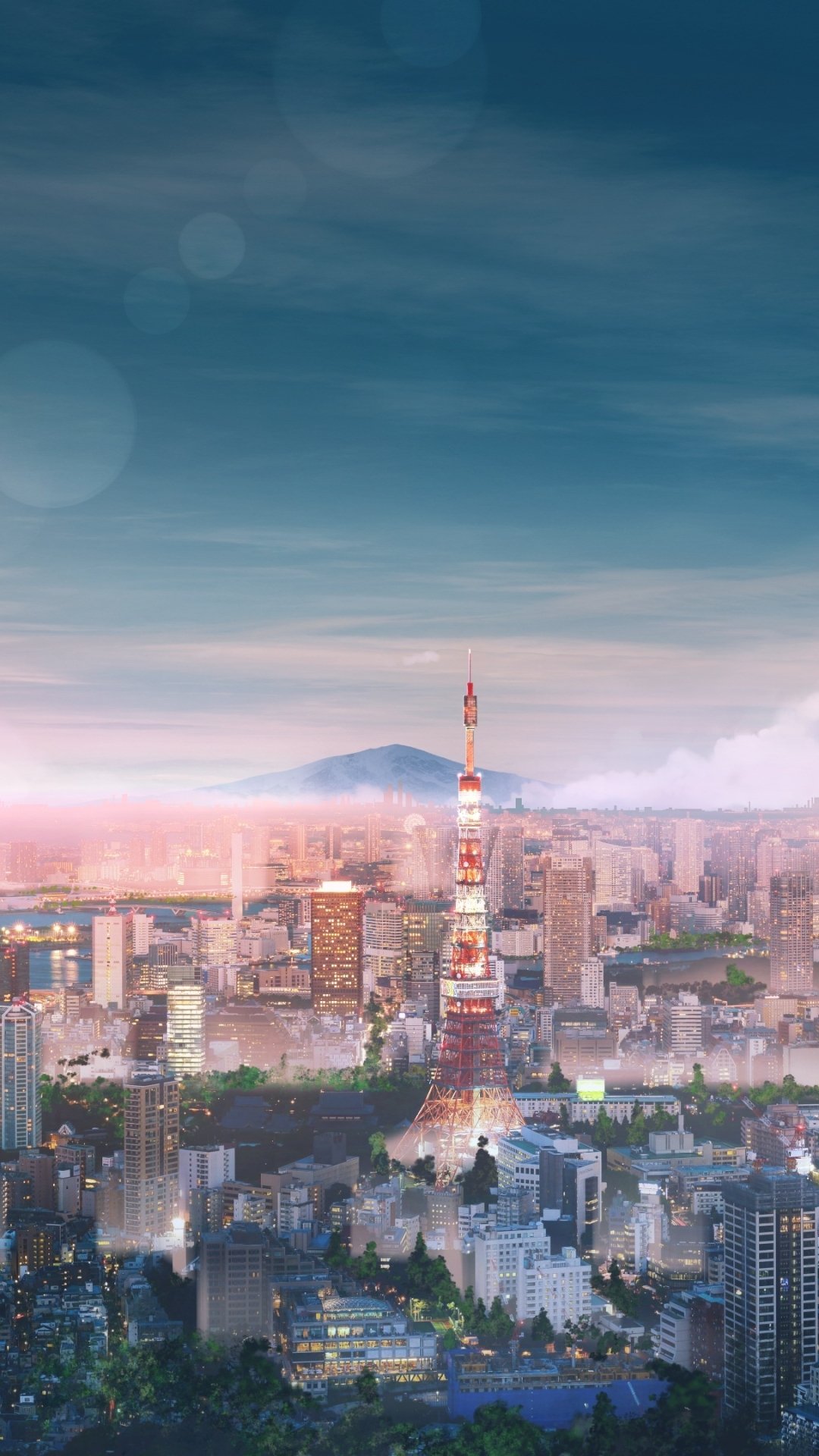 Download Anime City Phone Wallpaper