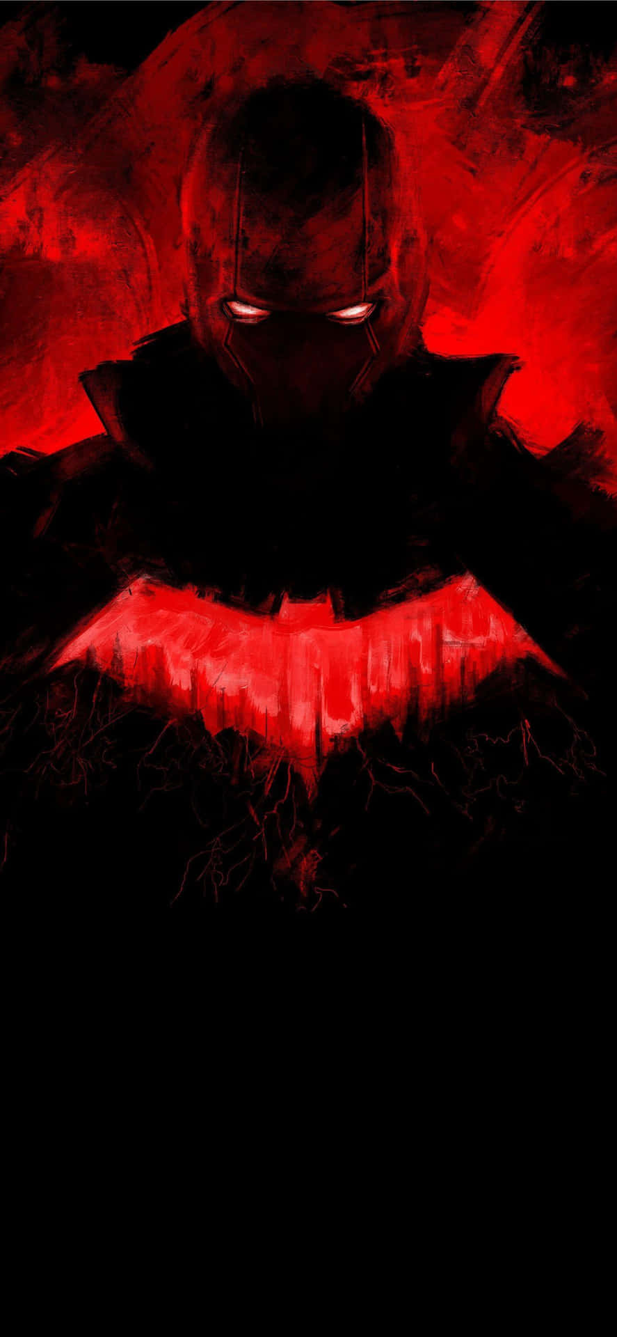 Download Batman confronts Red Hood in a dramatic showdown Wallpaper