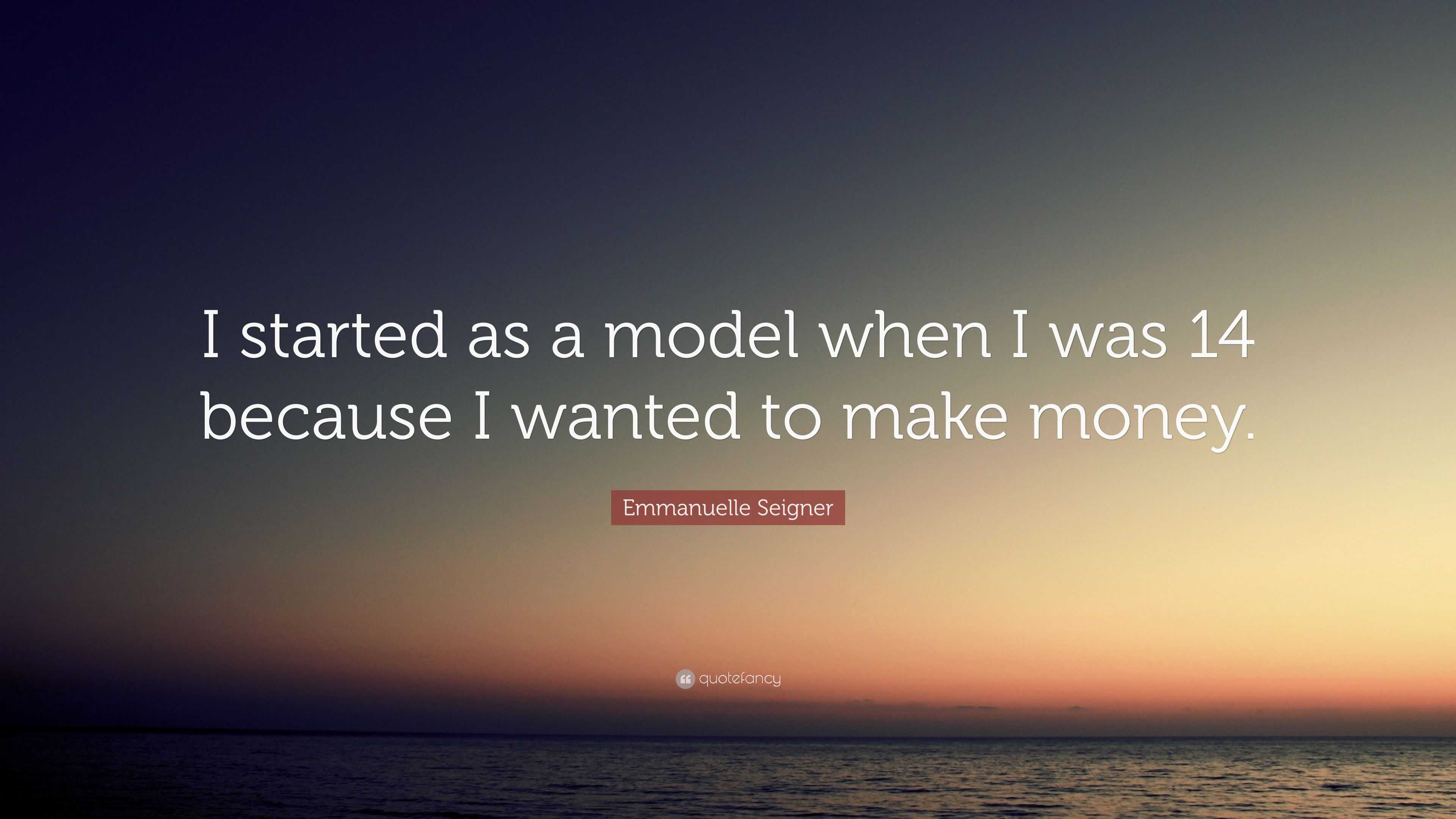 Emmanuelle Seigner Quote: “I started as