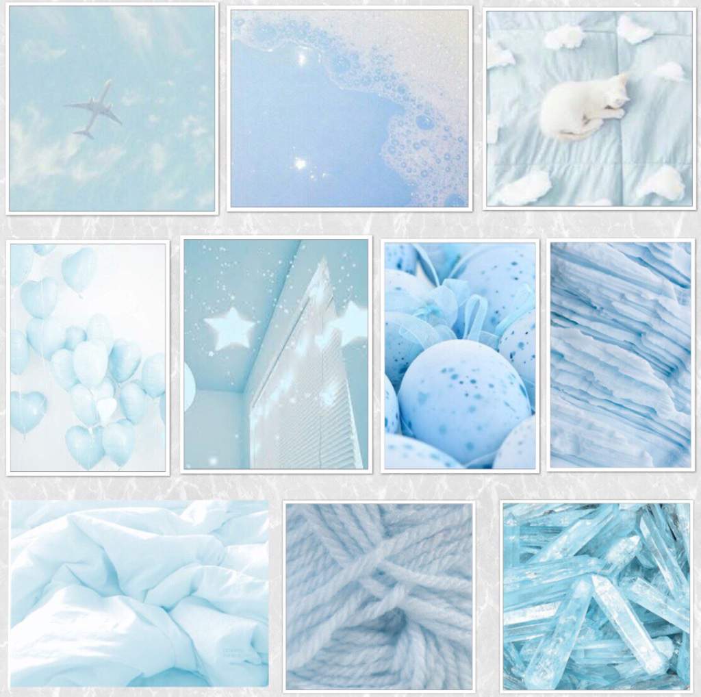Pastel Blue Aesthetic Collage
