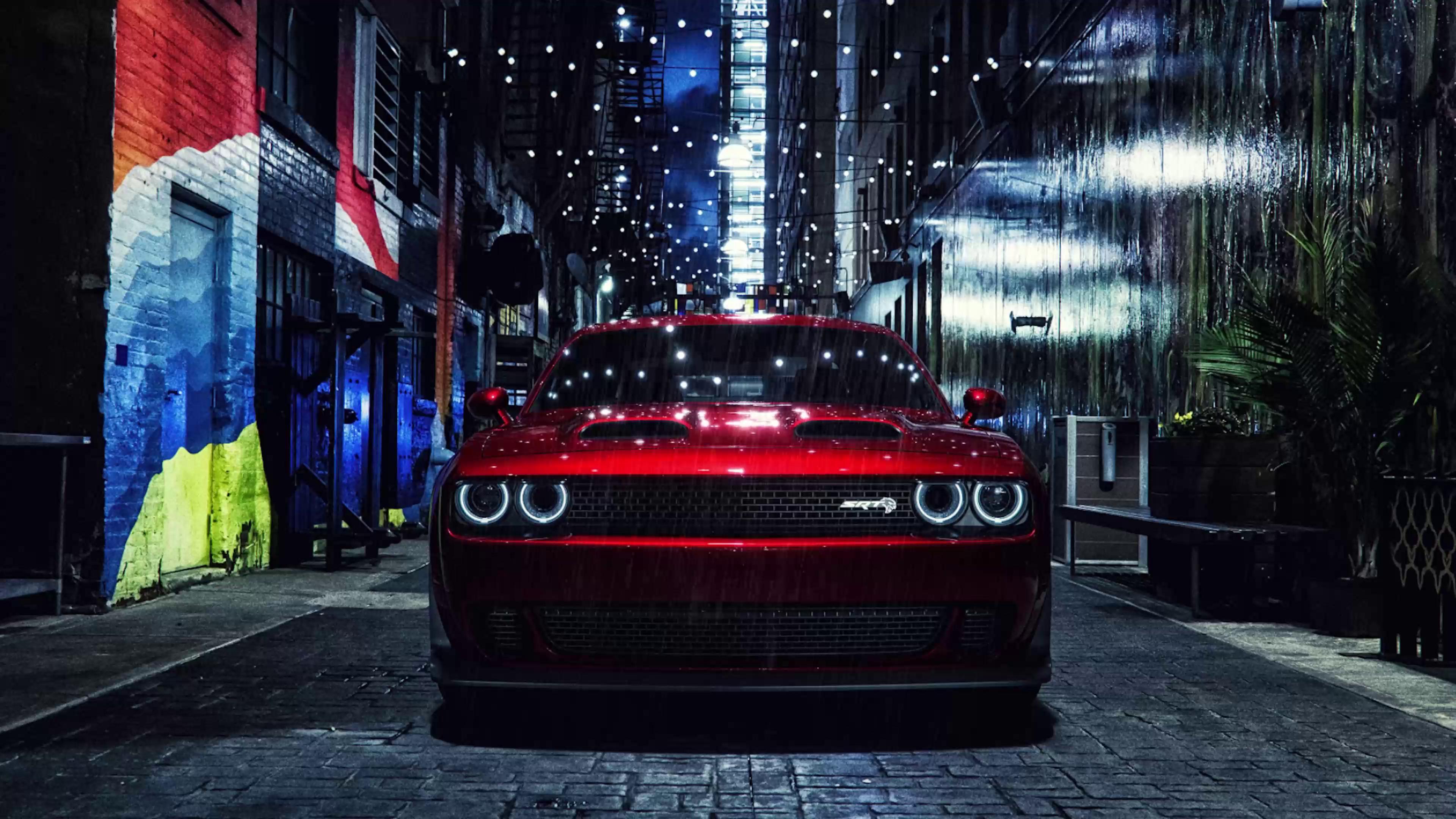 Red Dodge Challenger Hellcat Live Wallpaper
