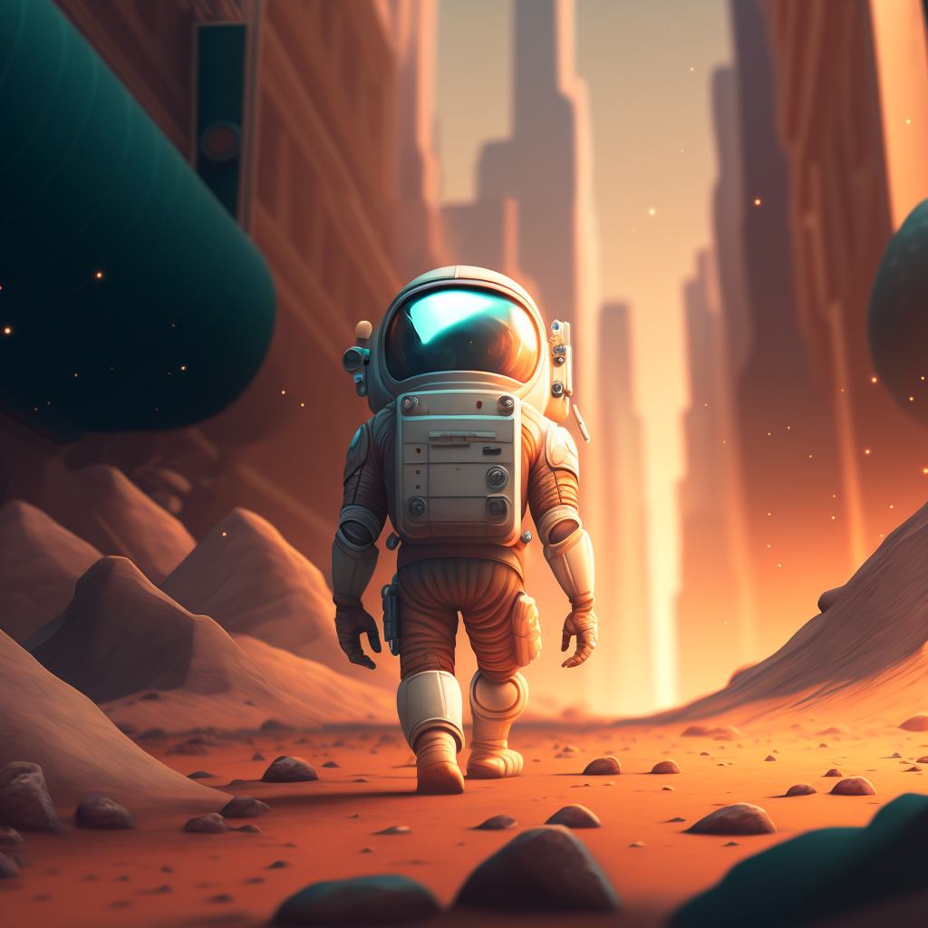 Astronaut Space Walk Ai Generated Wallpaper