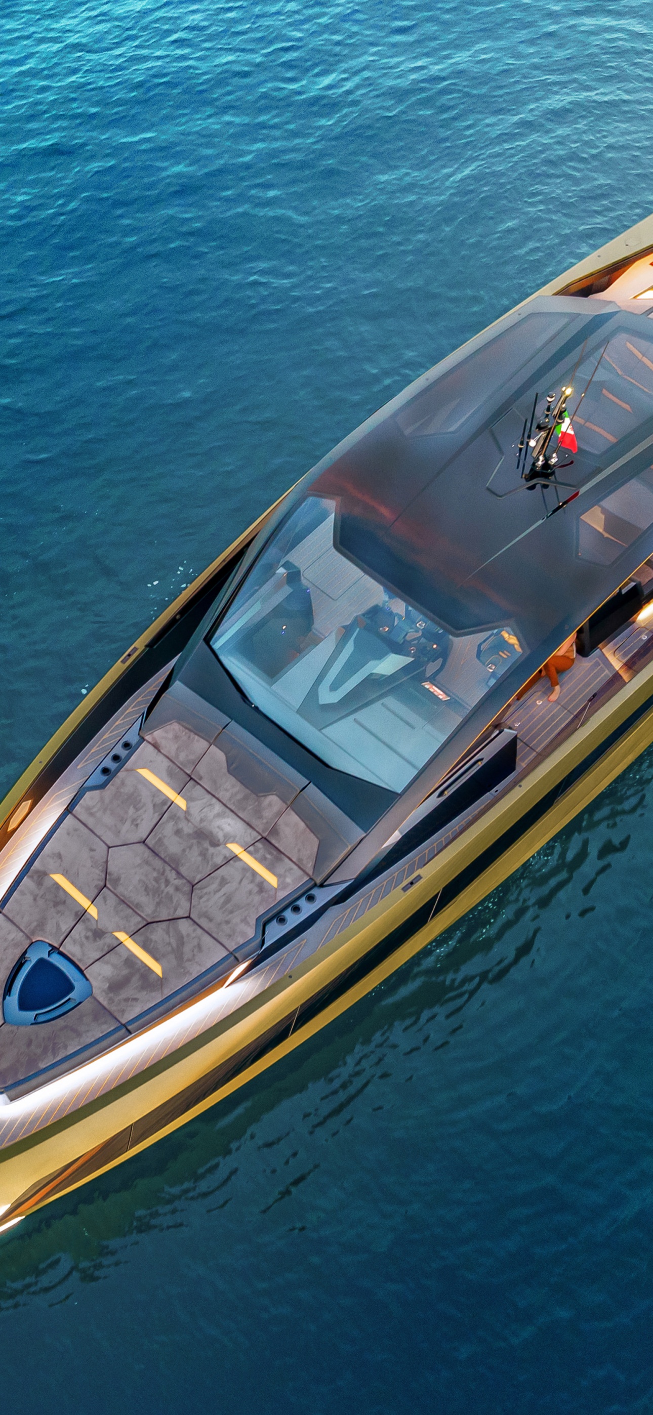 Lamborghini 63 Wallpaper 4K, Luxury yacht