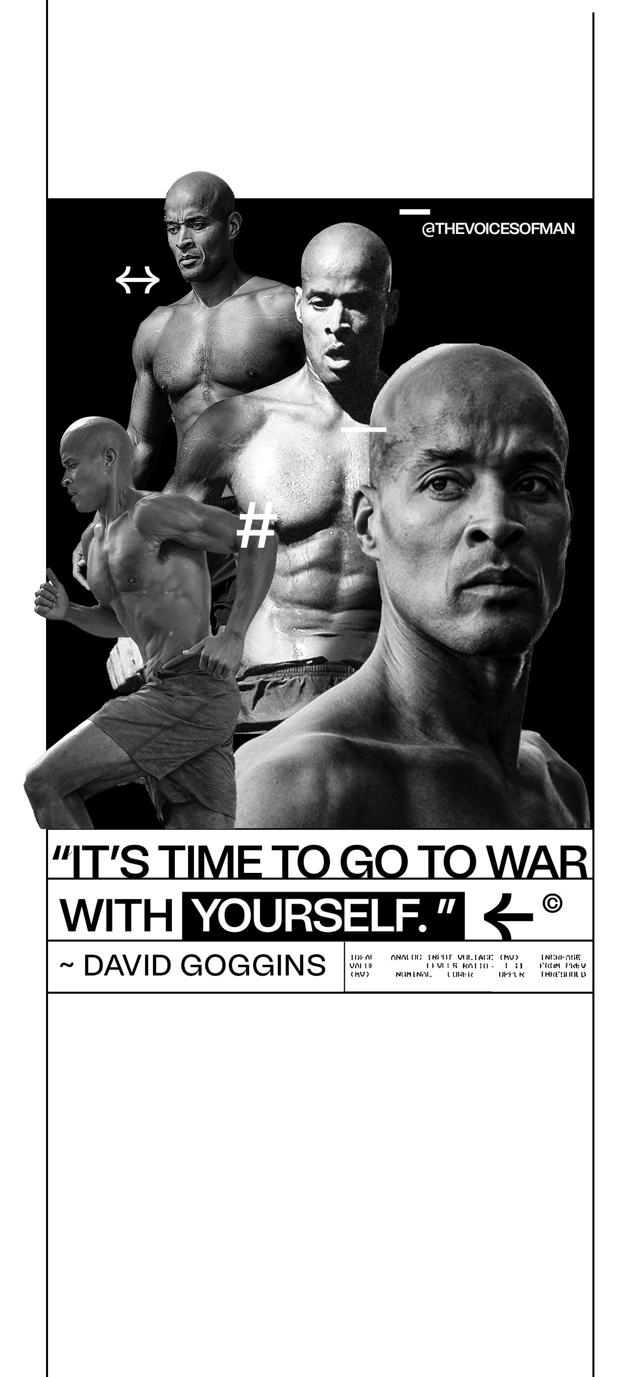 David Goggins Graphic Art Wallpaper