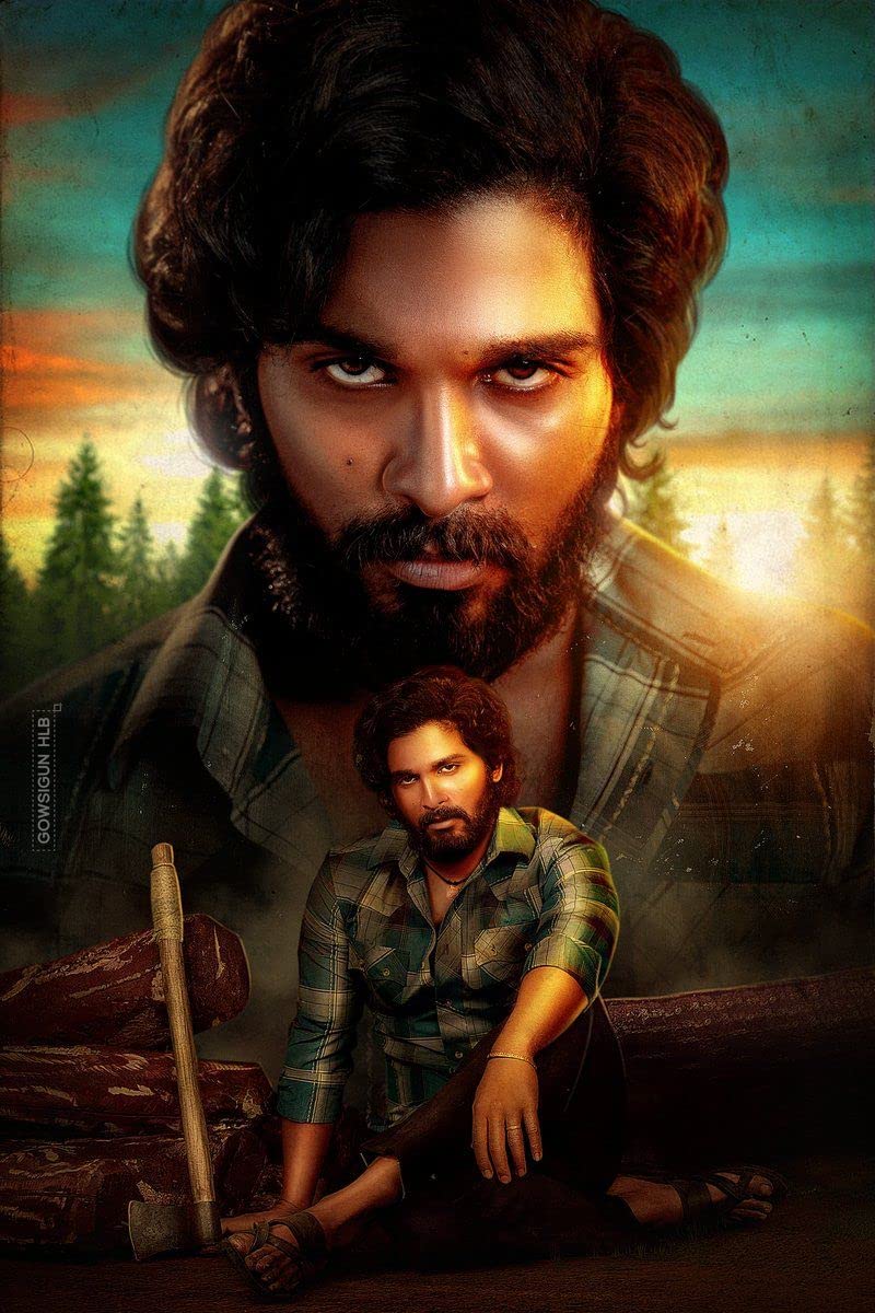 Allu Arjun Pushpa Movie HD Wall Poster