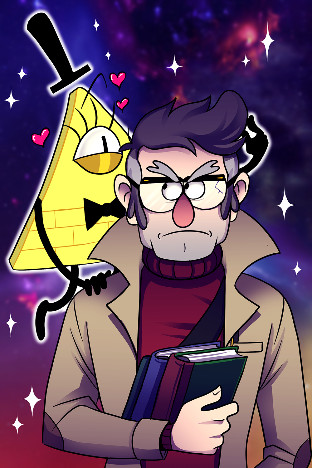 Bill Cipher and Ford Pines