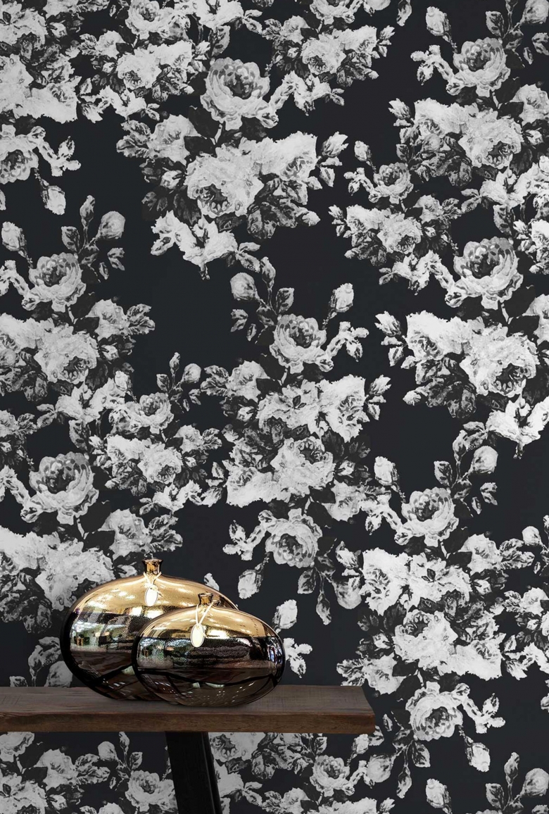 black wallpaper to make a bold statement