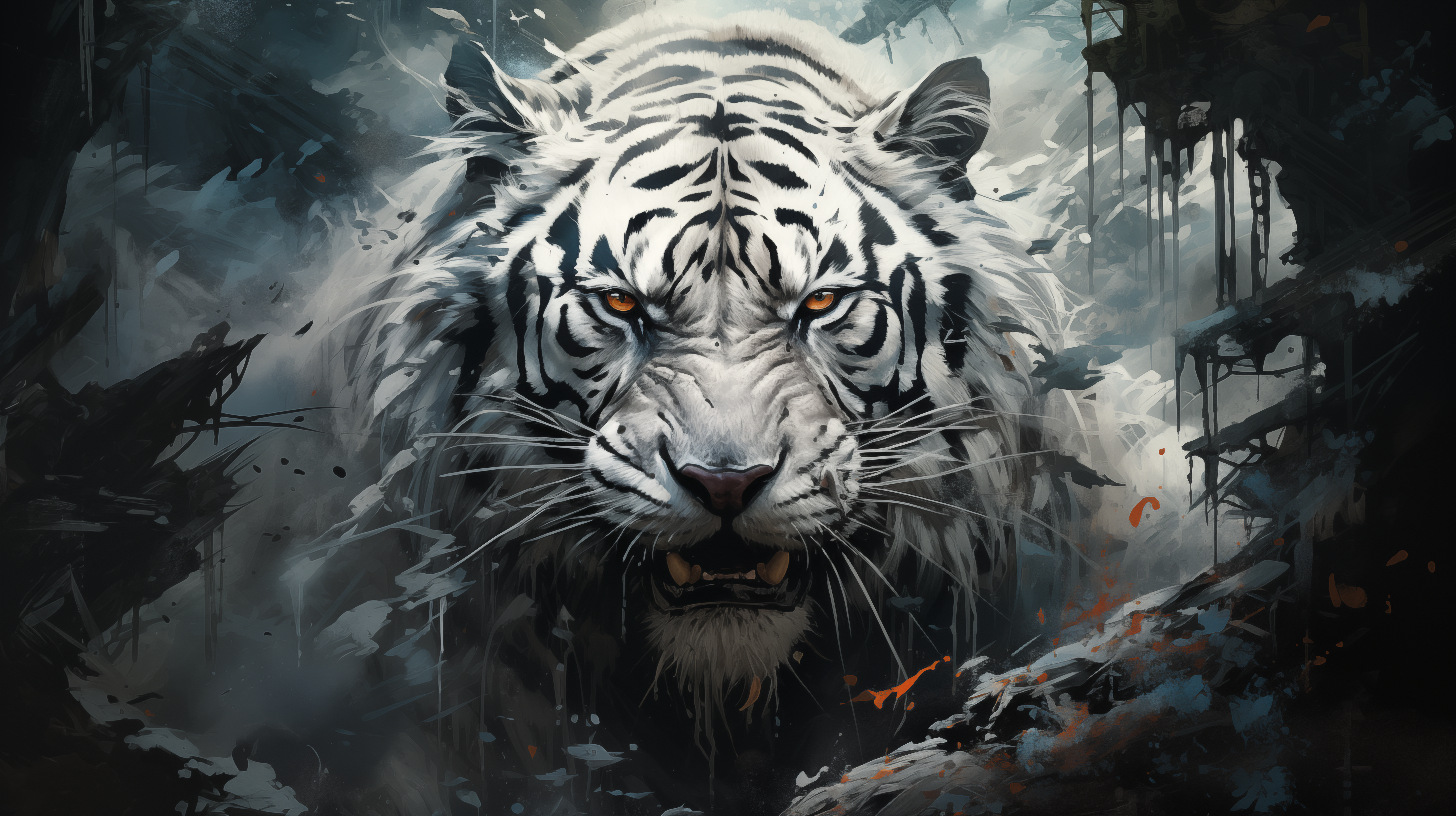 White Tiger HD Desktop Wallpaper