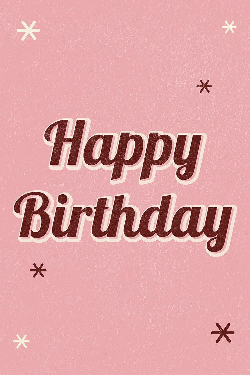 Happy birthday retro word typography
