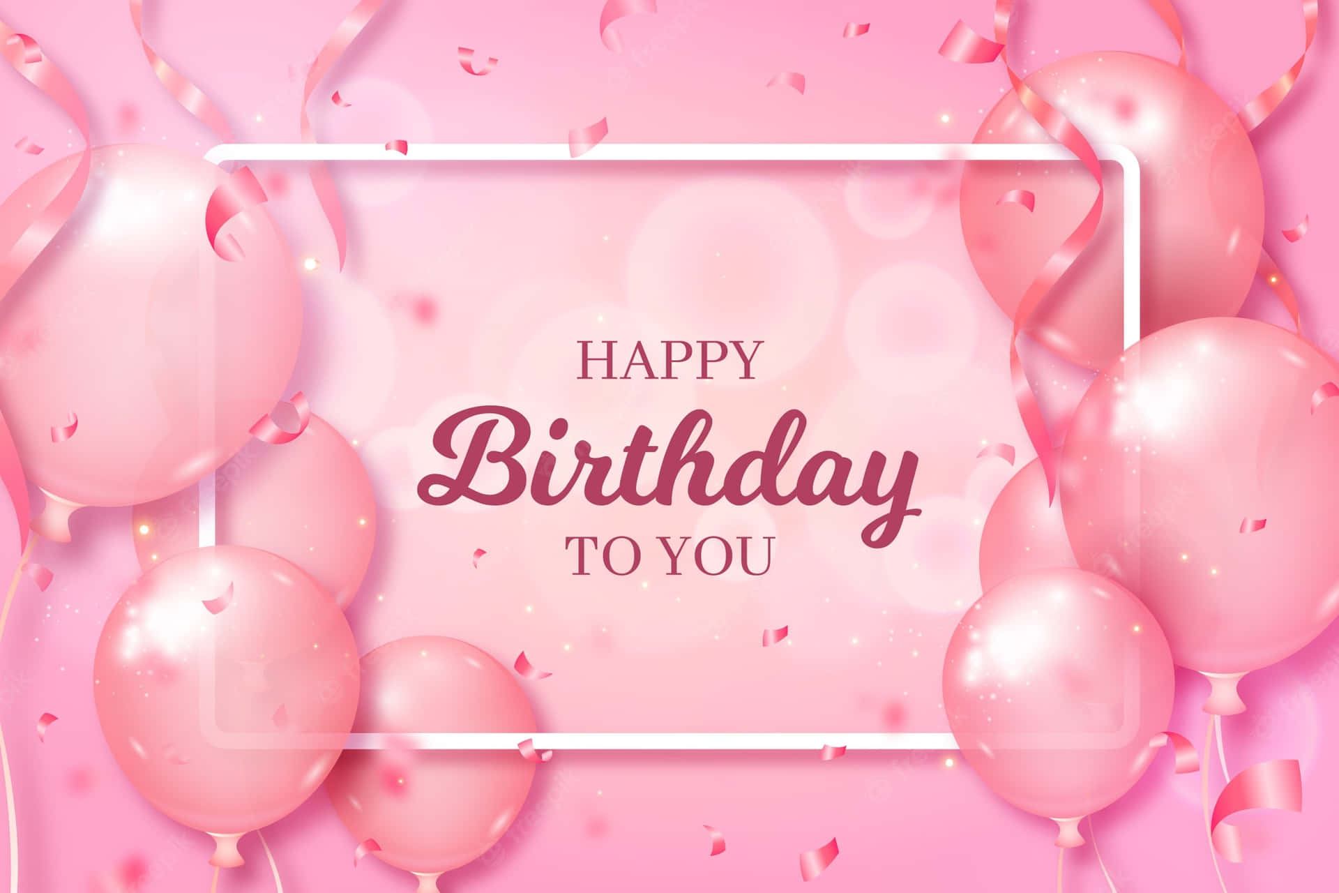 Pink Birthday Bash Wallpaper