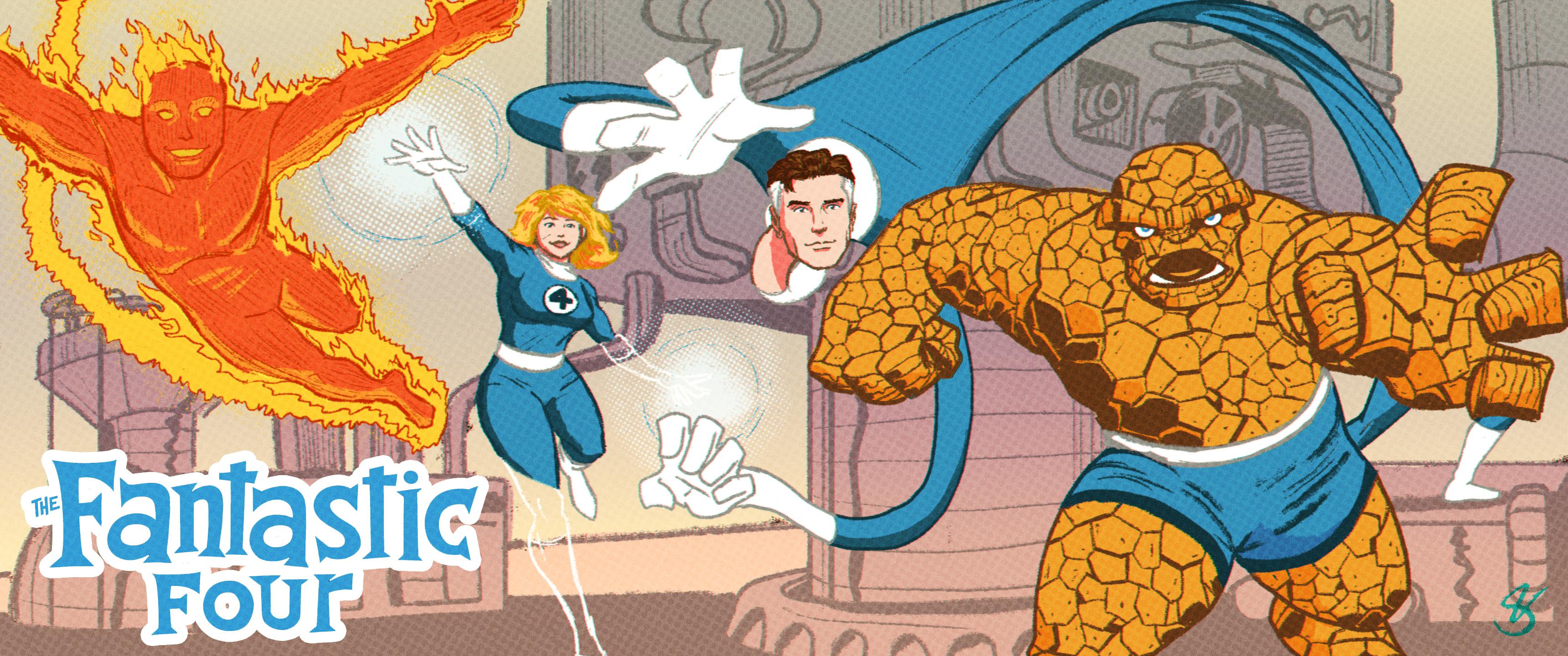 Fantastic Four wallpaper I drew!