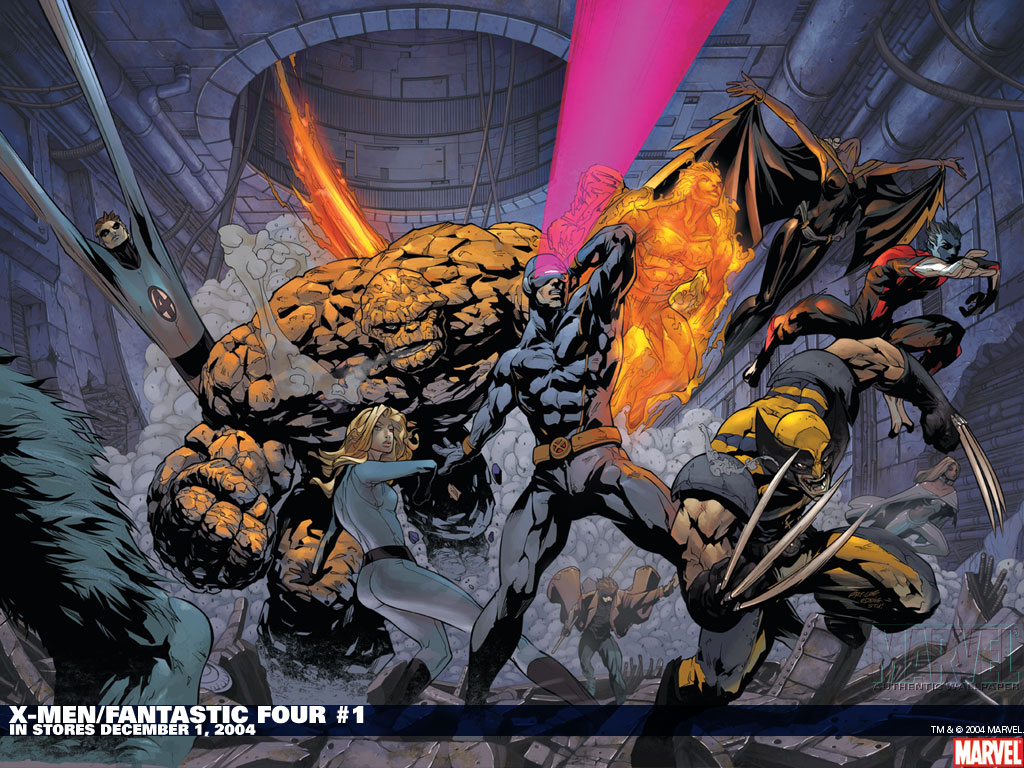 X MEN & FANTASTIC FOUR Wallpaper Art Community GALLERY OF COMIC ART