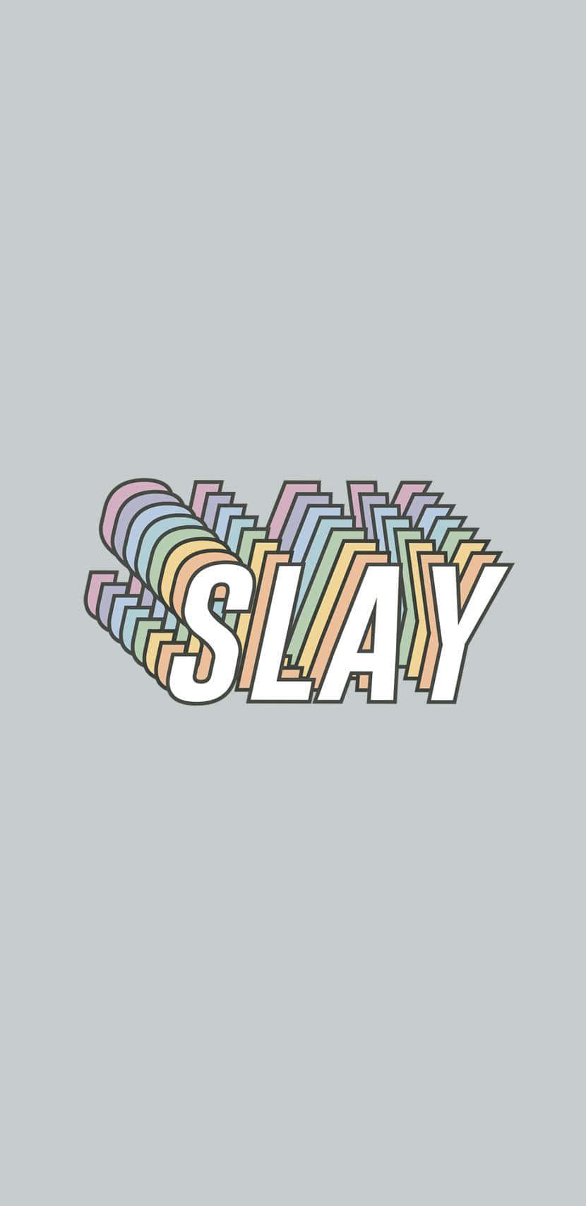 Download Retro S L A Y Text Design Wallpaper