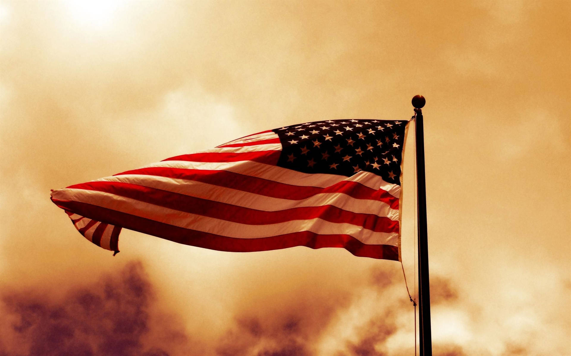 Military American Flag Wallpaper