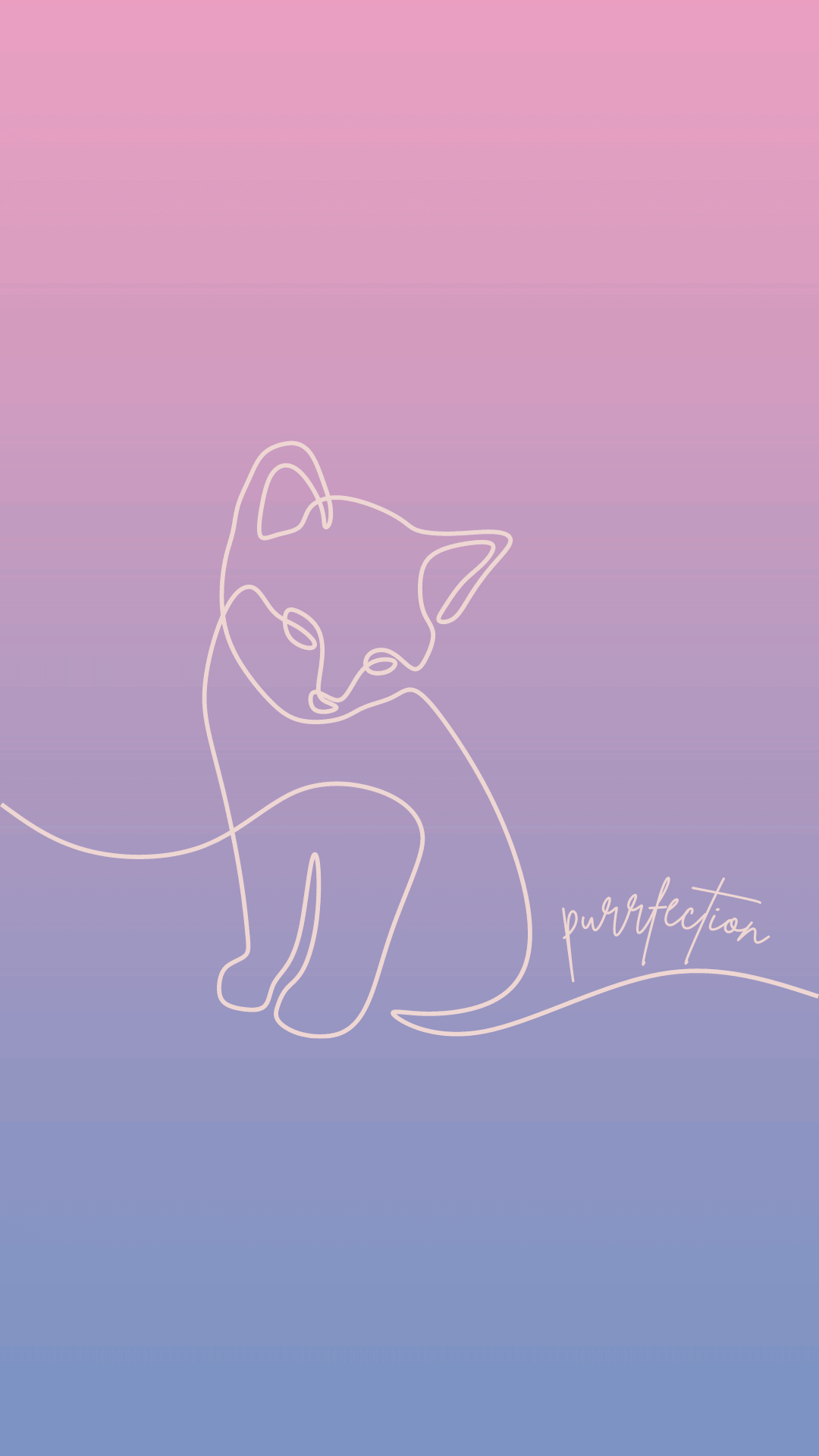 Purr Fectly Cute Cat IPhone Wallpaper