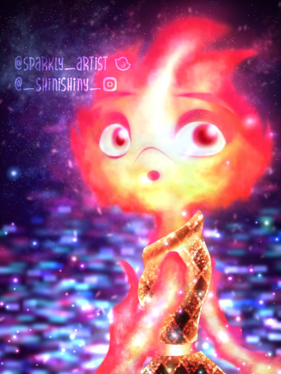 Hi I drew Ember from elemental