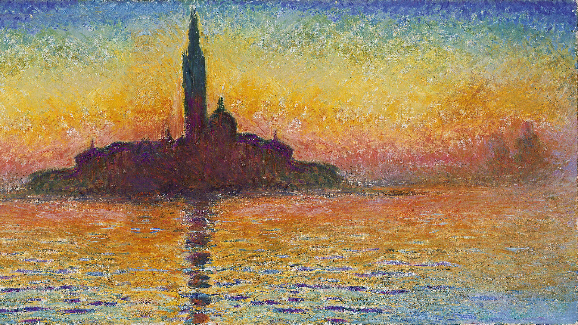 Venice Twilight: Artistic HD Painting of a Serene Townscape