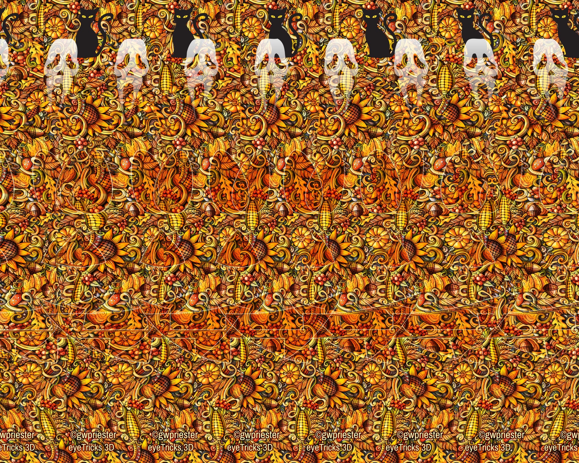 Halloween Magic Eye Style Image From