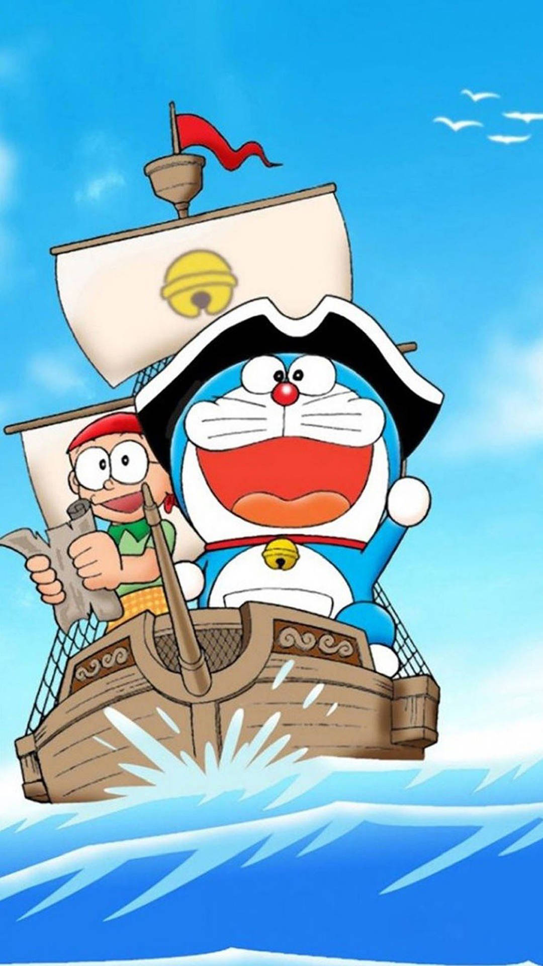 Nobita Pirate Ship Wallpaper