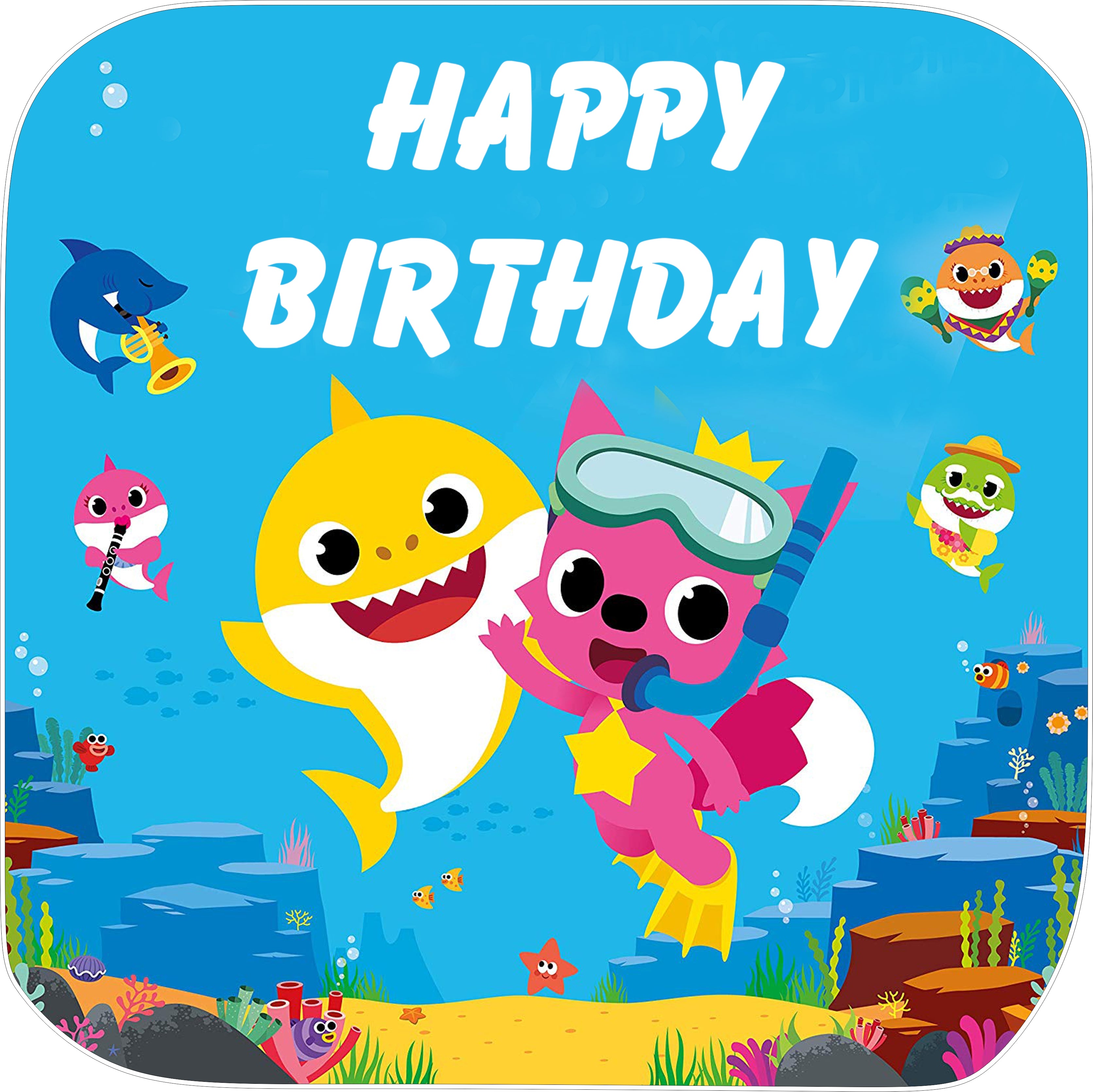 BABY SHARK HAPPY BIRTHDAY POSTER