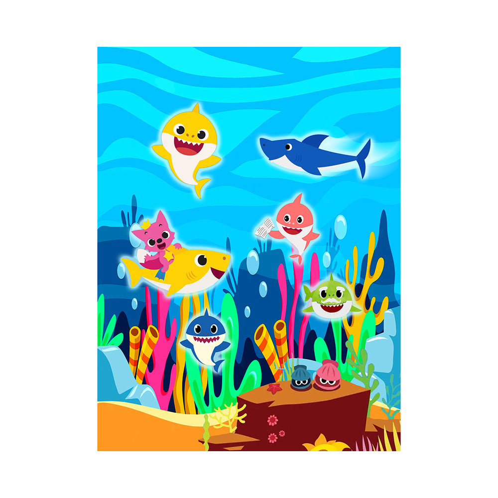 Baby Shark Photography Backdrop