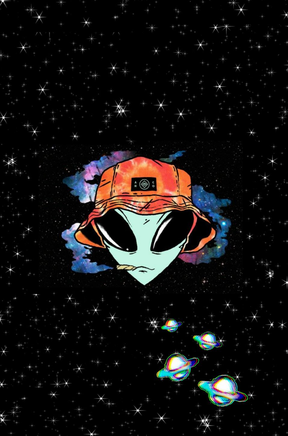Alien smokin blunt wallpaper
