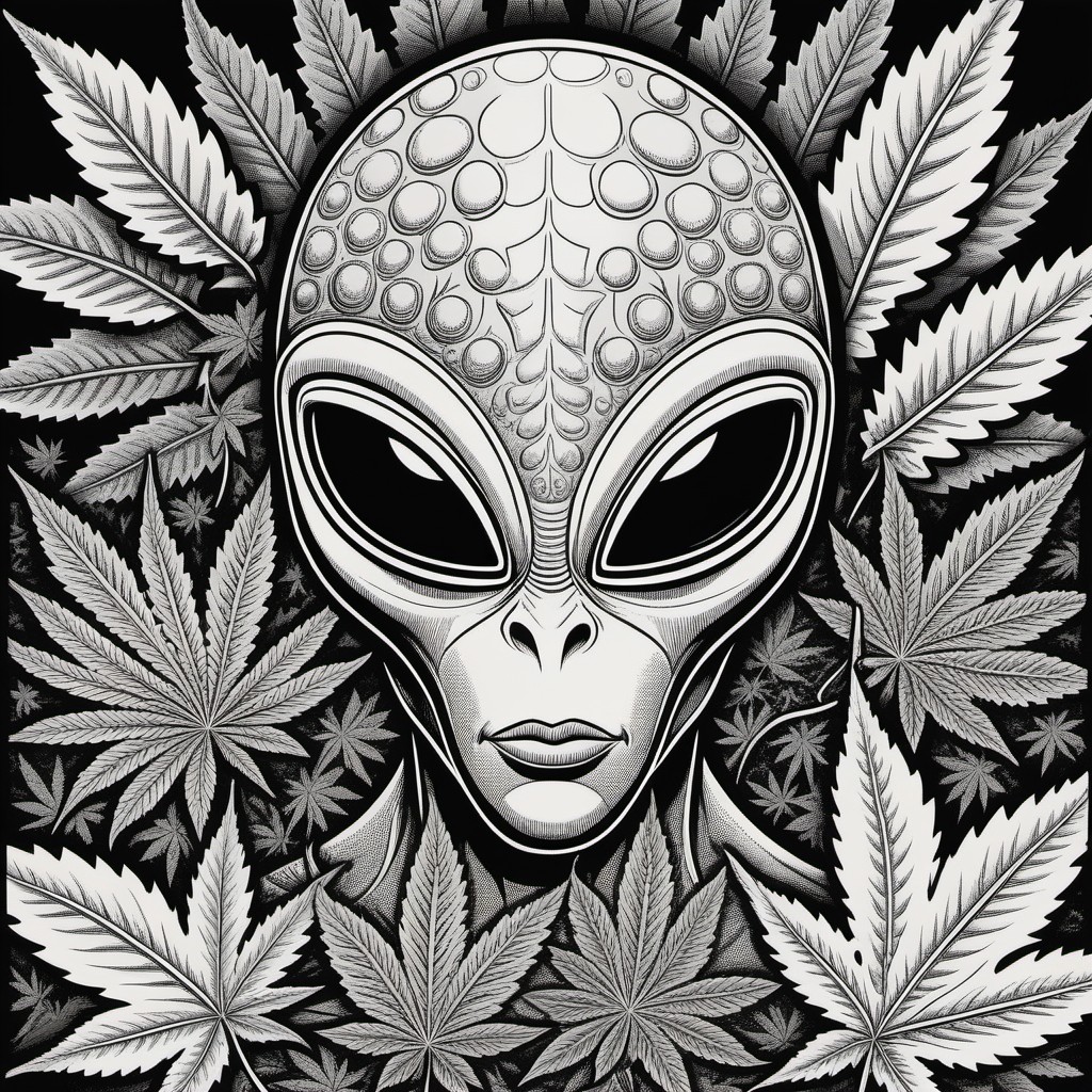 marijuana leafs background Prompts