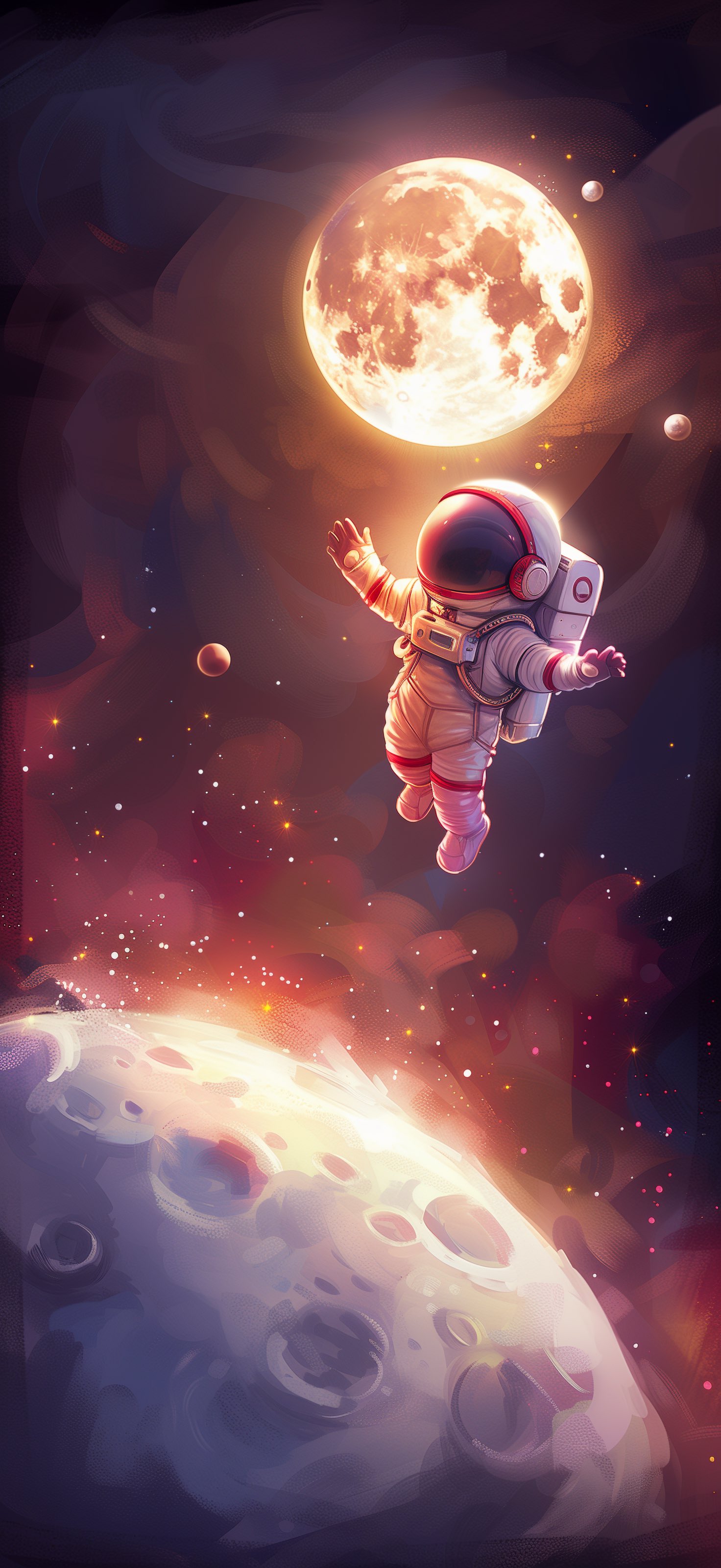 Traveling space astronaut wallpaper