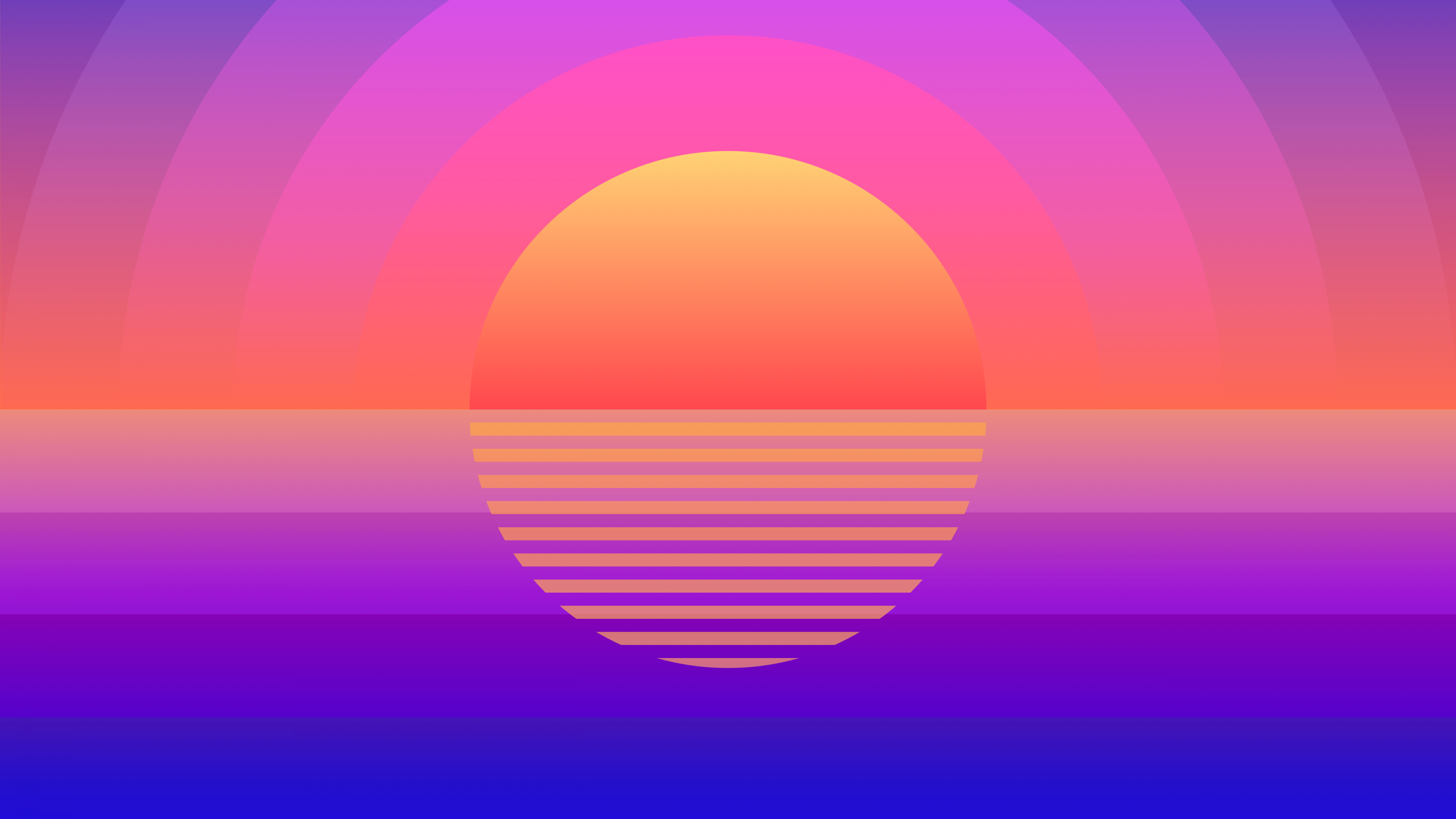 Summer Wallpaper 4K, Sunset, Pop Art